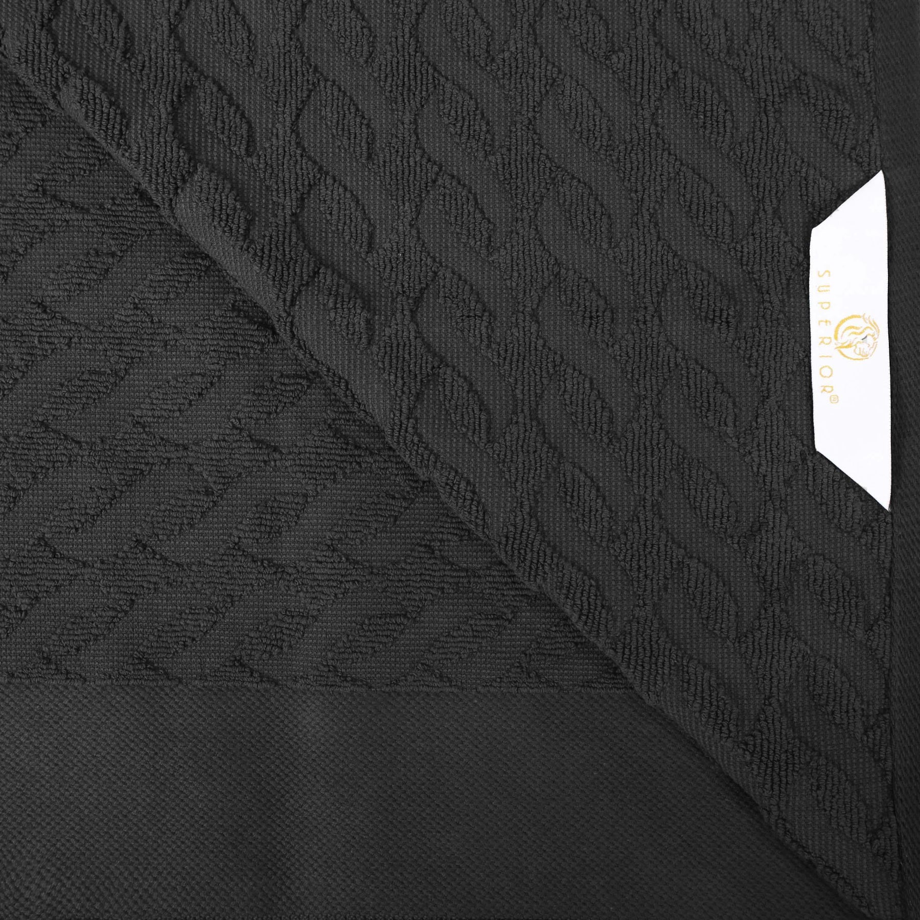 Turkish Cotton Jacquard Herringbone and Solid 12 Piece Face Towel Set