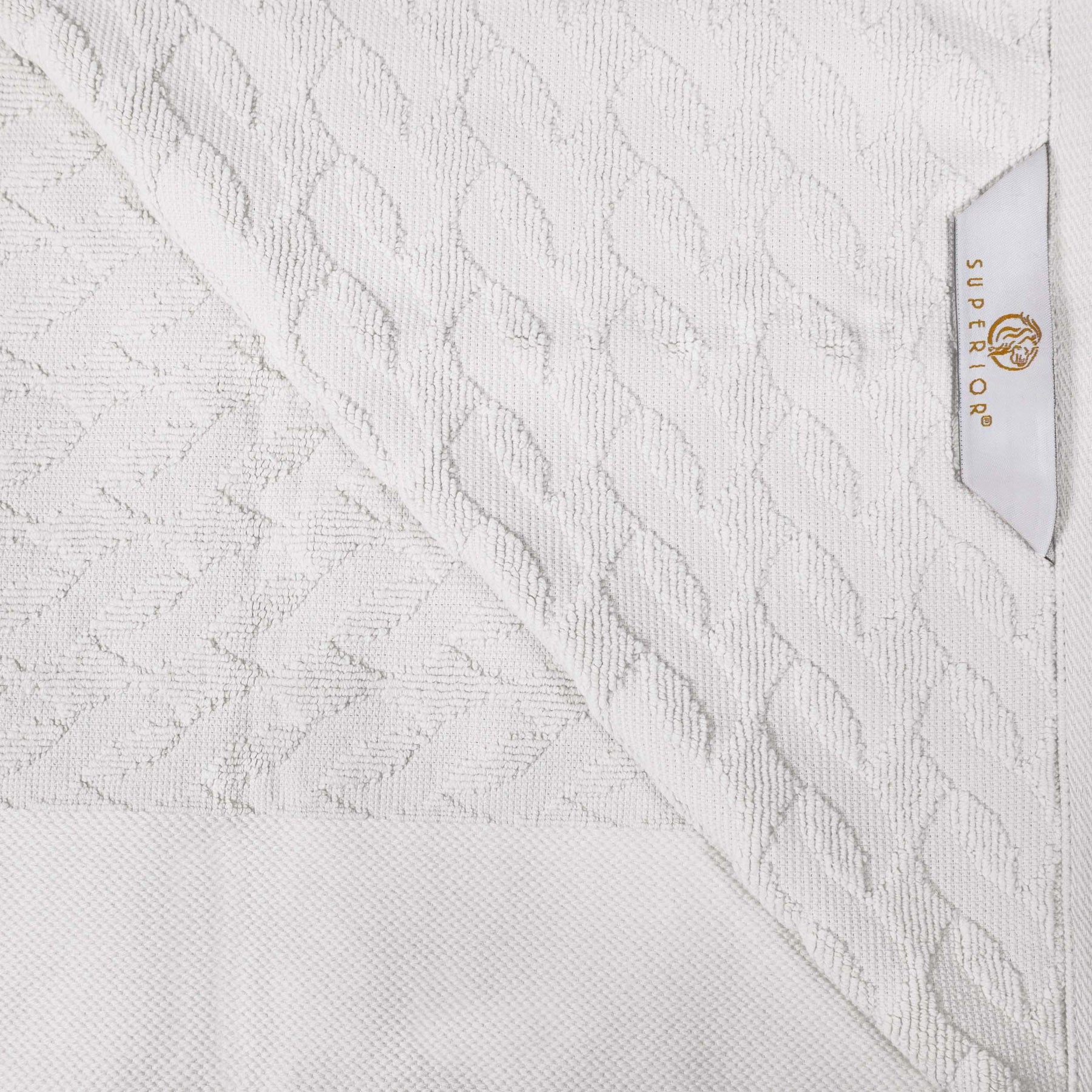 Turkish Cotton Jacquard Herringbone and Solid 12 Piece Face Towel Set