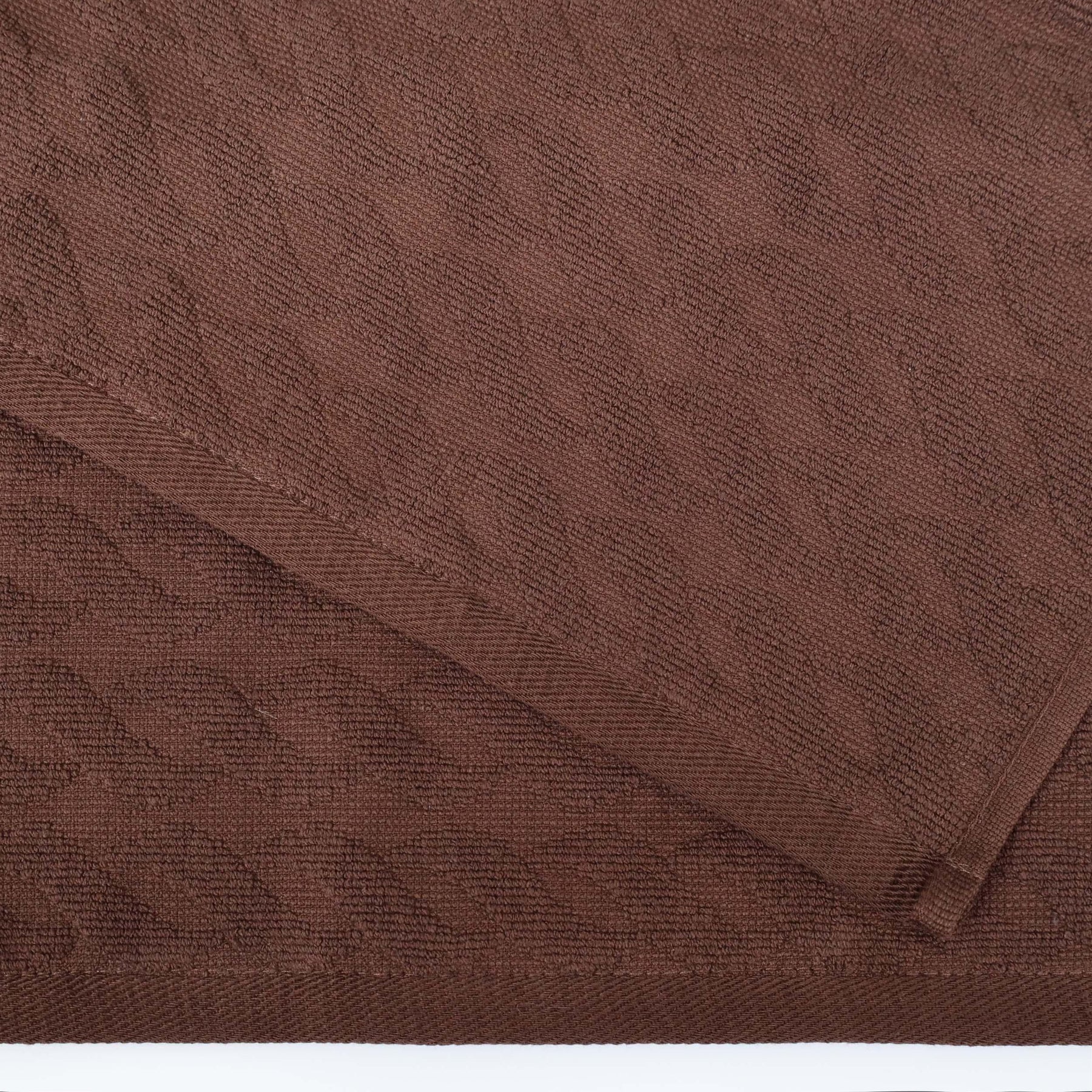 Turkish Cotton Jacquard Herringbone and Solid 4 Piece Bath Towel Set