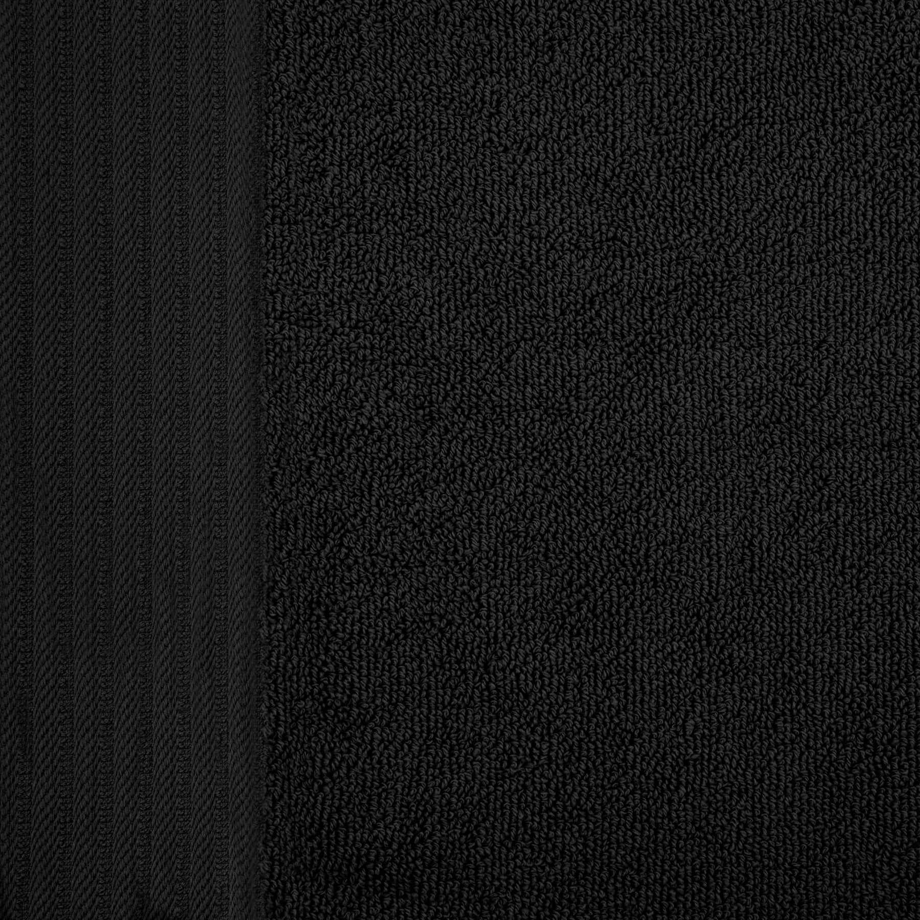 Turkish Cotton Jacquard Herringbone and Solid 4 Piece Bath Towel Set