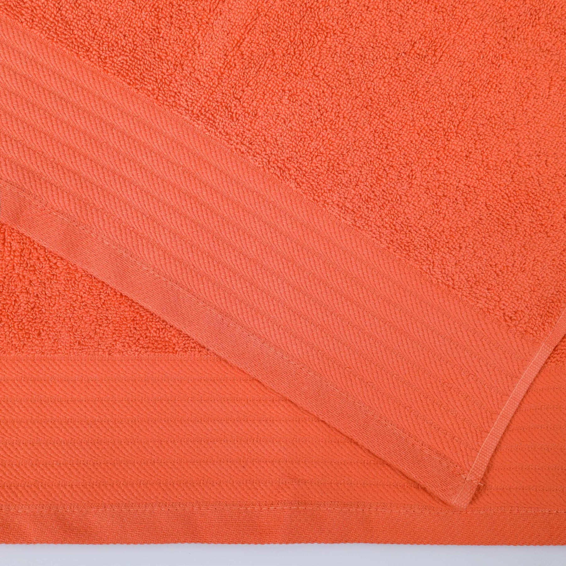 Turkish Cotton Jacquard Herringbone and Solid 6 Piece Hand Towel Set