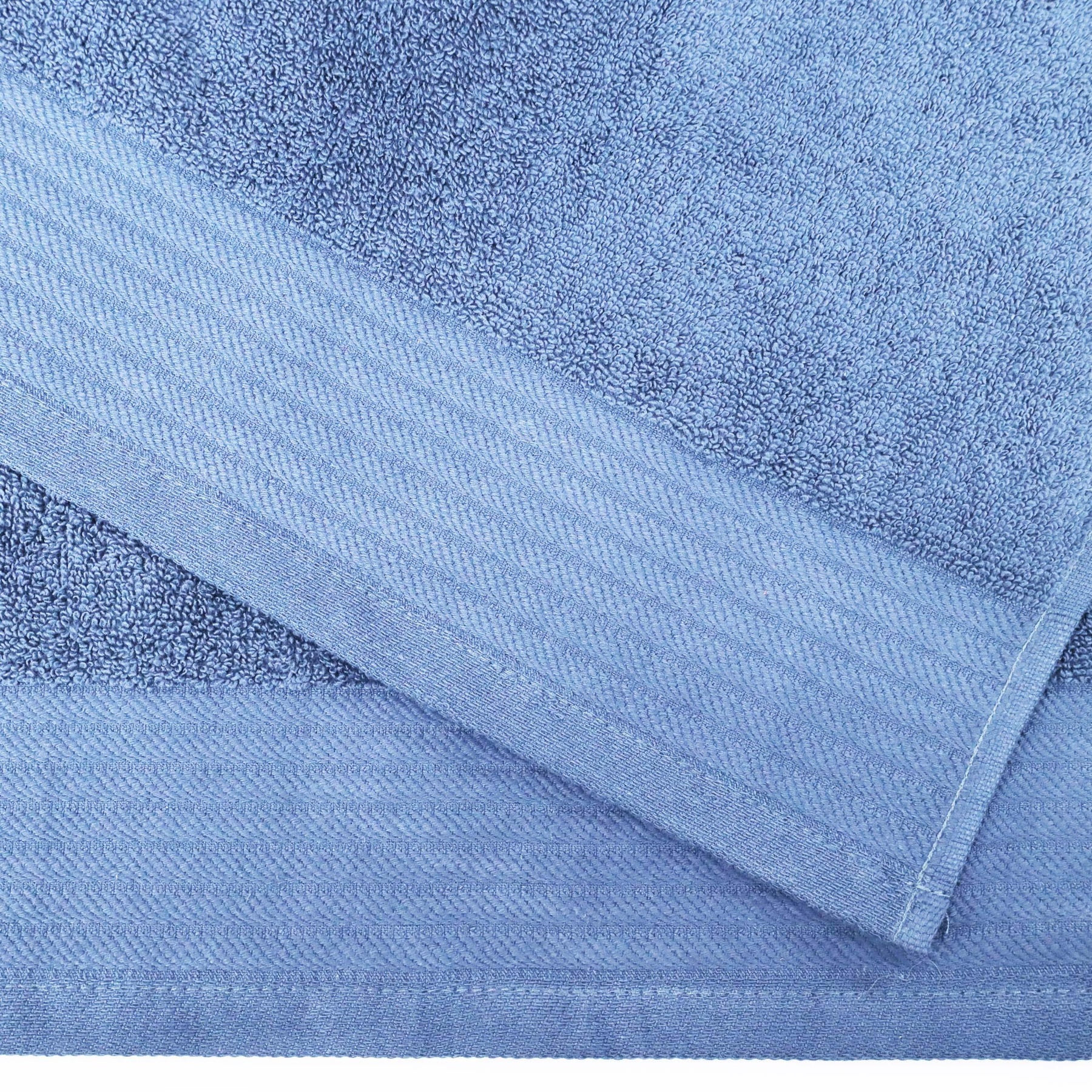 Turkish Cotton Jacquard Herringbone and Solid 6 Piece Hand Towel Set