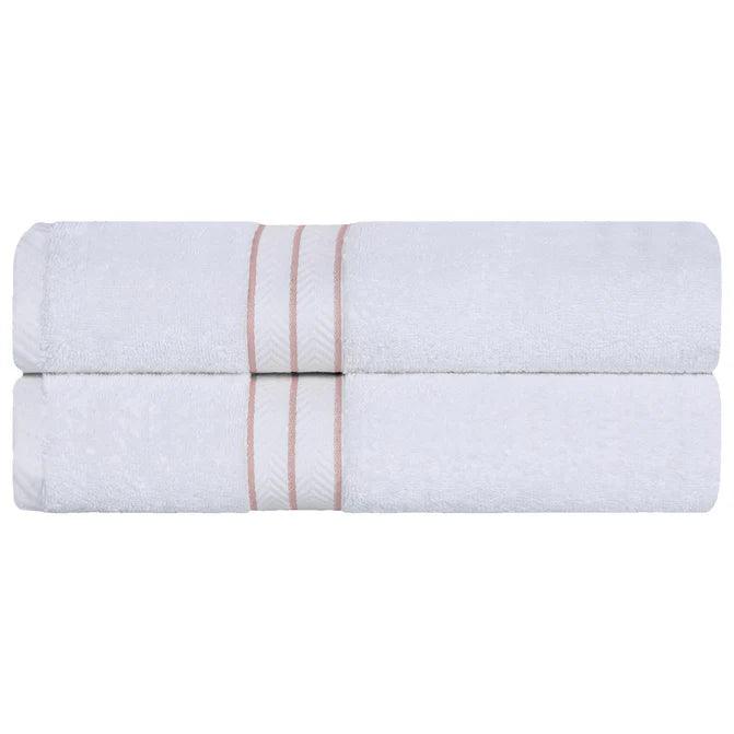 Ultra Plush Turkish Cotton Absorbent Solid 2 Piece Bath Sheet Set