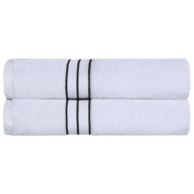 Ultra Plush Turkish Cotton Absorbent Solid 2 Piece Bath Sheet Set