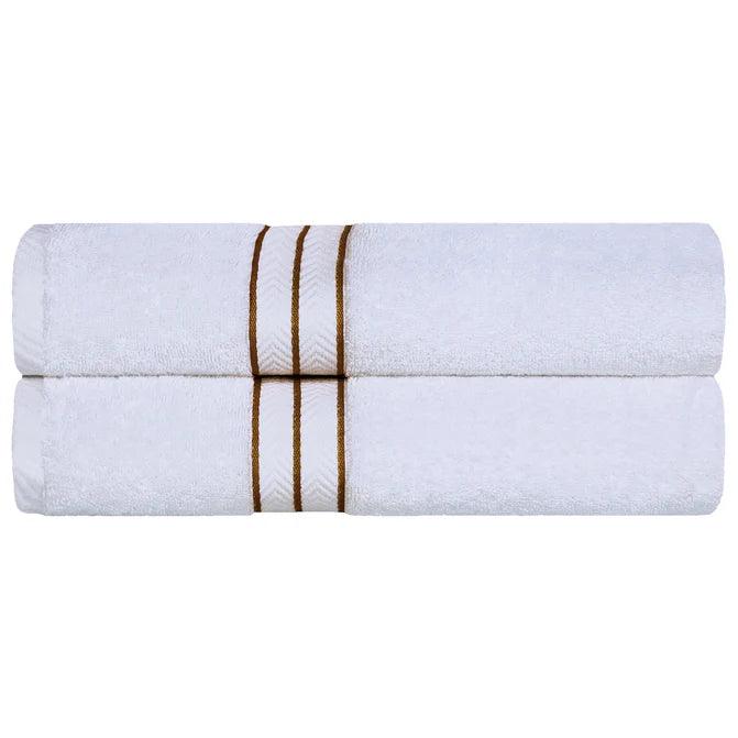 Ultra Plush Turkish Cotton Absorbent Solid 2 Piece Bath Sheet Set
