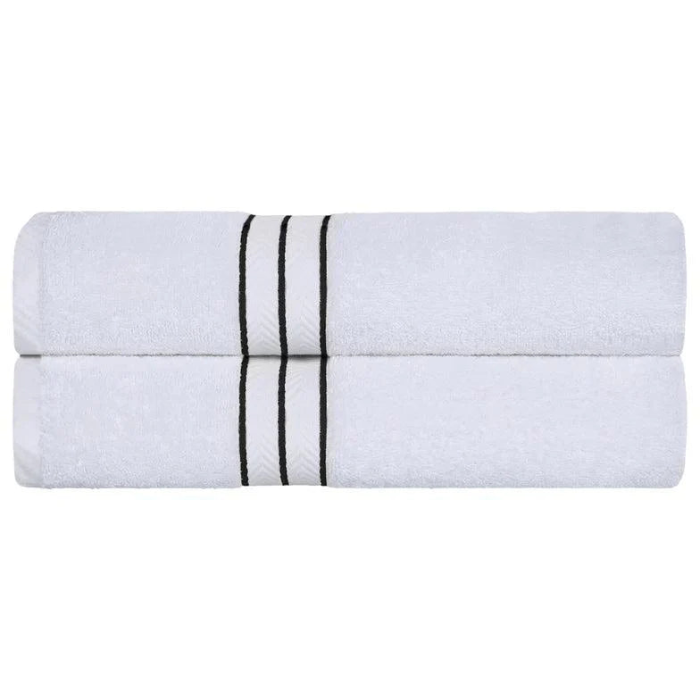 Ultra Plush Turkish Cotton Absorbent Solid 2 Piece Bath Sheet Set