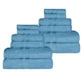 Ultra-Soft Cotton Absorbent Quick-Drying 12 Piece Assorted Towel Set