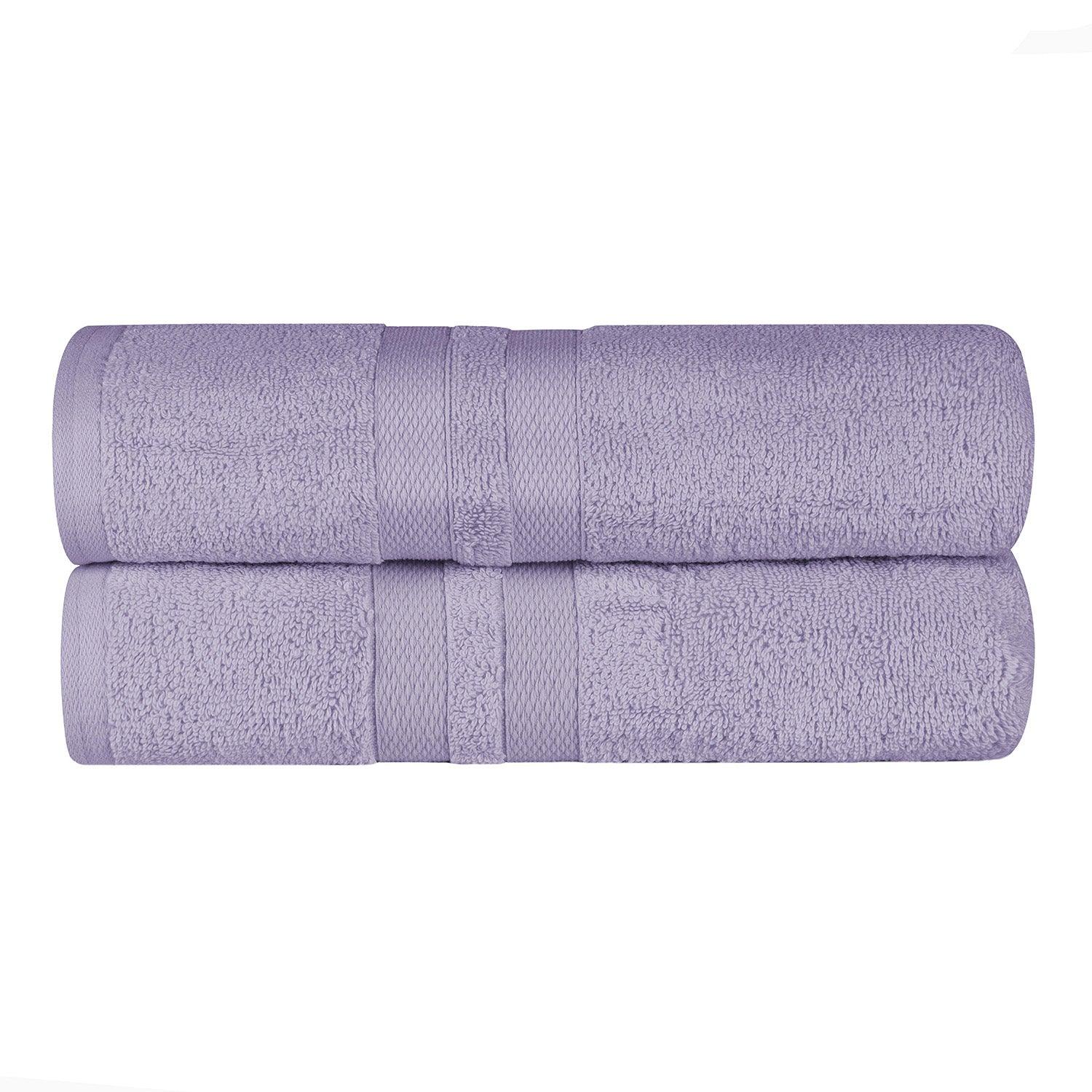 Ultra-Soft Cotton Absorbent Quick-Drying Solid Bath Sheet Set of 2