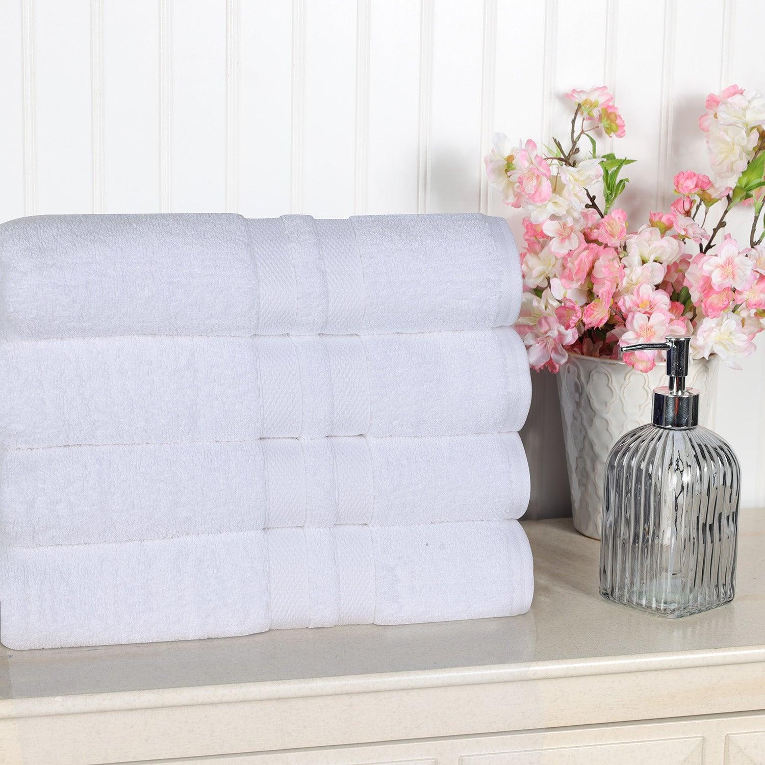 Ultra Soft Cotton Absorbent Solid Bath Towel Set of 4