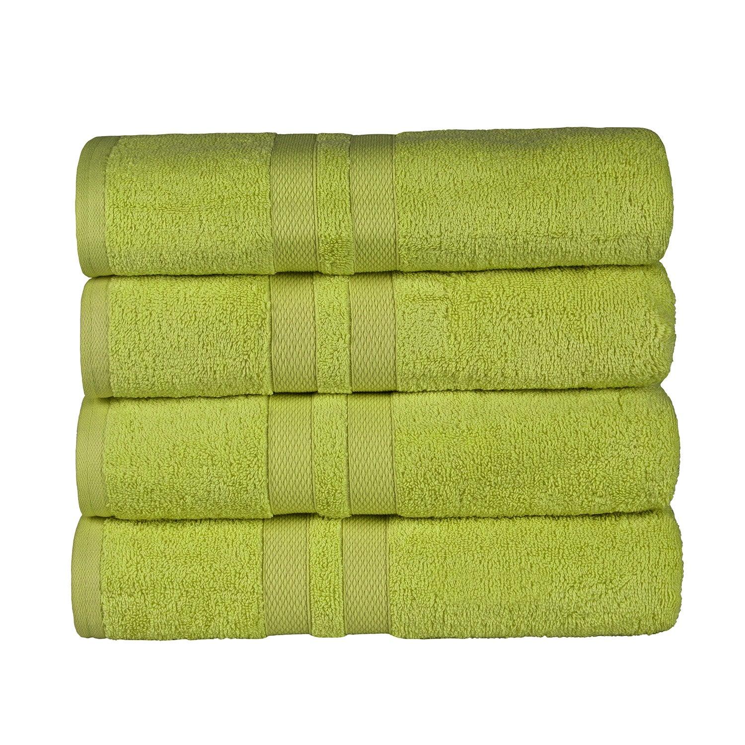 Ultra Soft Cotton Absorbent Solid Bath Towel Set of 4