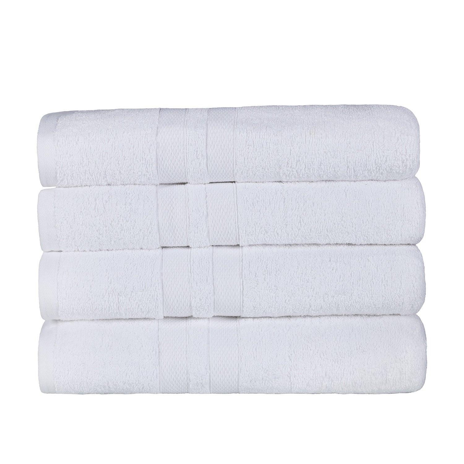 Ultra Soft Cotton Absorbent Solid Bath Towel Set of 4