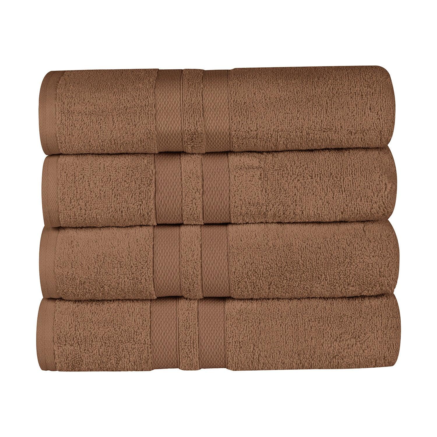 Ultra Soft Cotton Absorbent Solid Bath Towel Set of 4