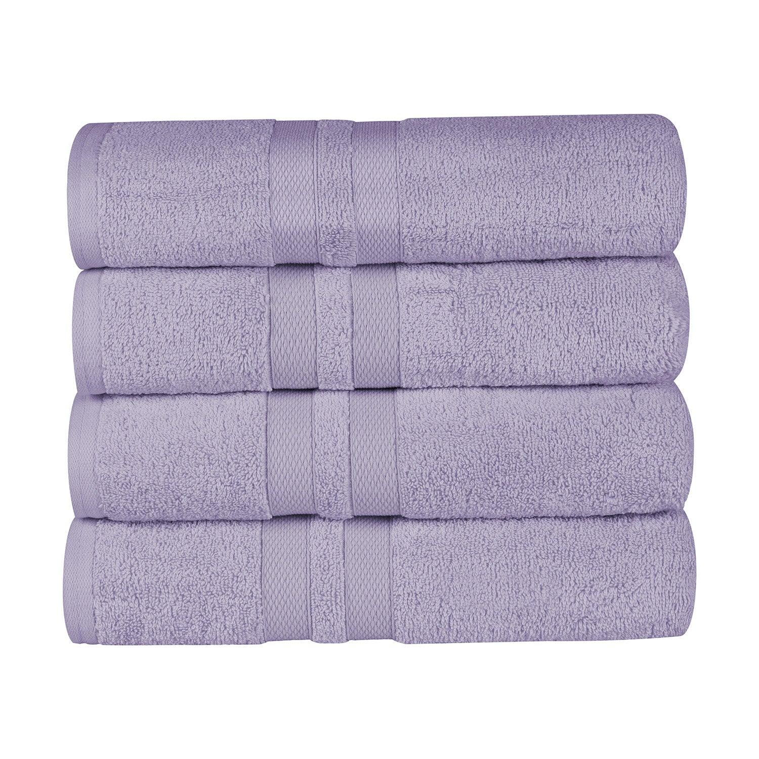 Ultra Soft Cotton Absorbent Solid Bath Towel Set of 4
