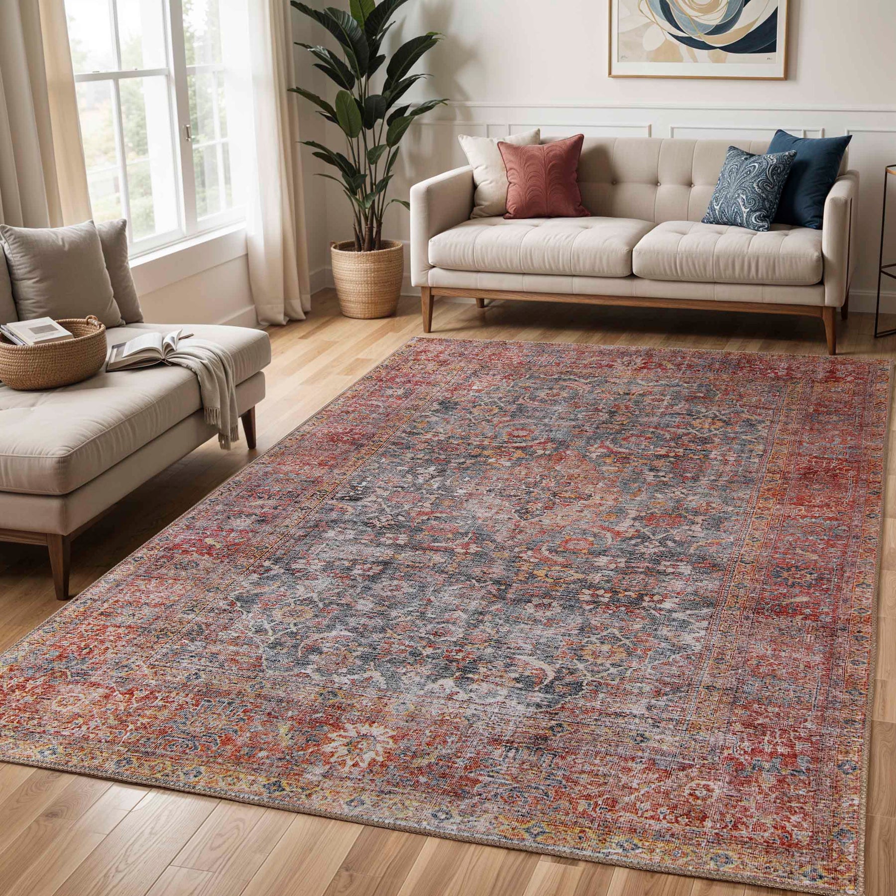 Uma Oriental Medallion Bohemian Indoor Area Rugs Or Runner Rug