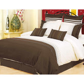 Vanessa Embroidered Duvet Cover Microfiber 7 Piece Bedding Set