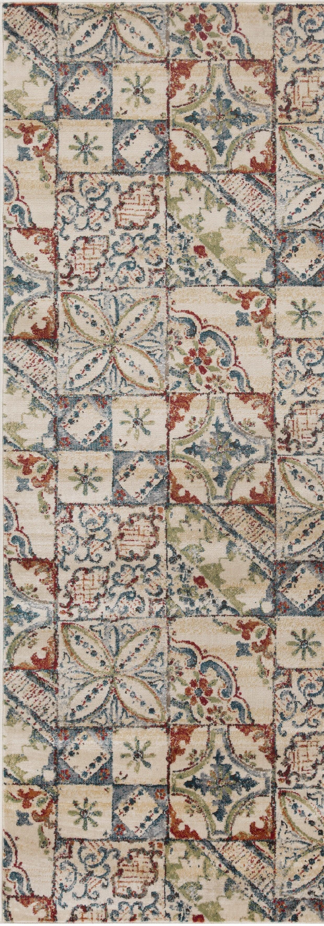 Vanessa Vintage Floral Patchwork Indoor Area Rug Or Runner Rug