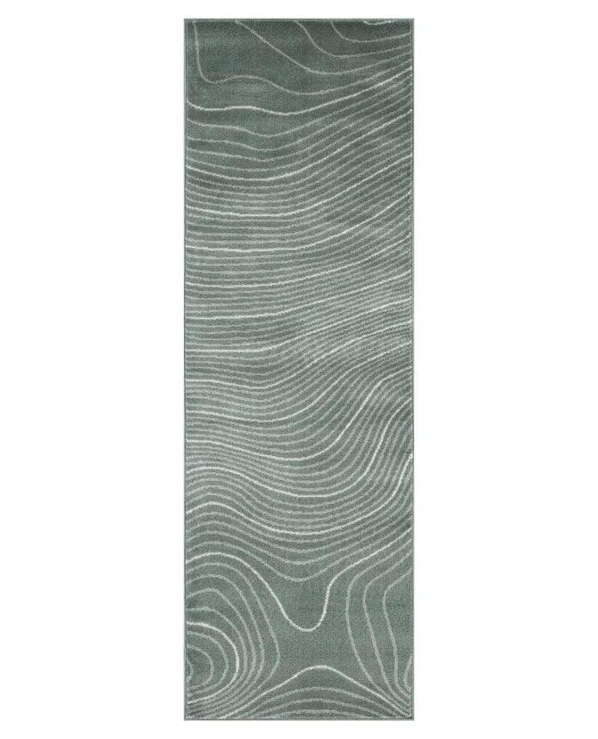 Veer Modern Abstract Wood Grain Indoor Area Rug Or Runner