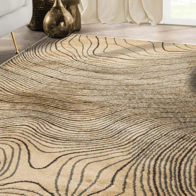 Veer Modern Abstract Wood Grain Indoor Area Rug Or Runner