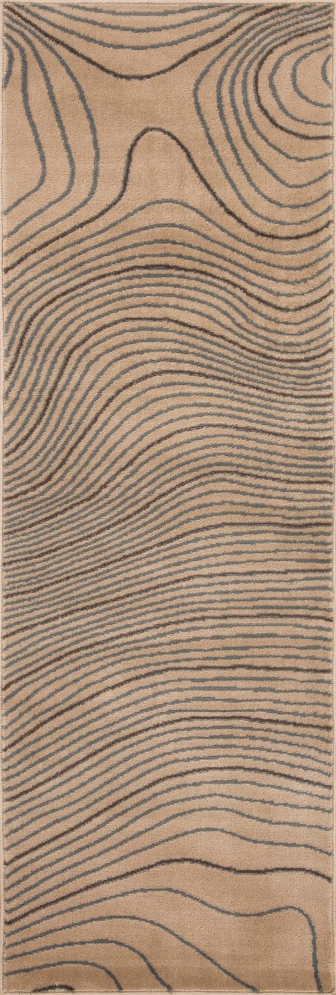 Veer Modern Abstract Wood Grain Indoor Area Rug Or Runner