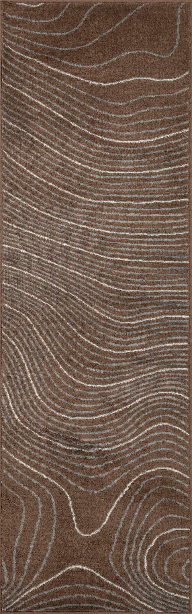 Veer Modern Abstract Wood Grain Indoor Area Rug Or Runner