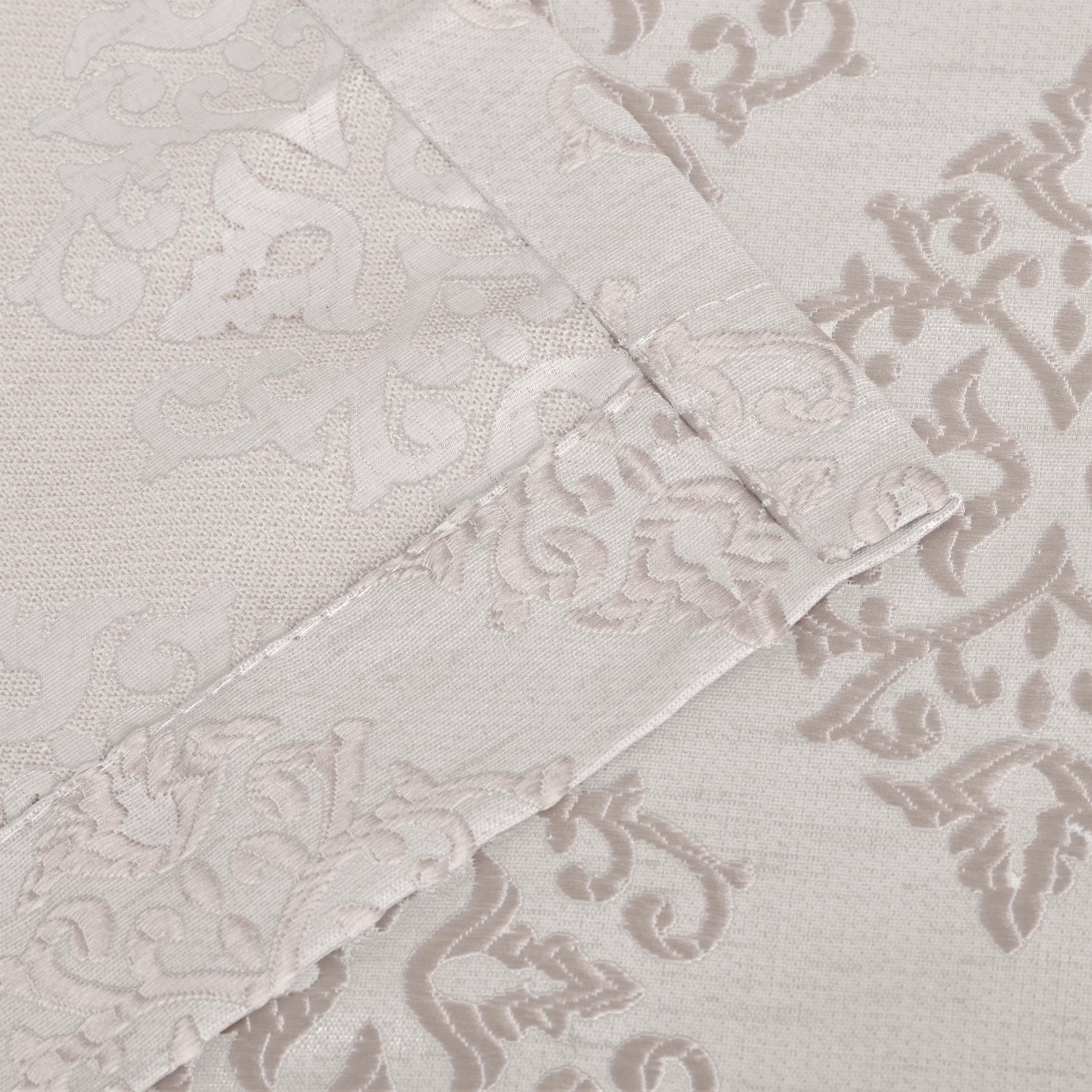 Venetian Damask Jacquard Grommet Traditional Curtain Panel Set