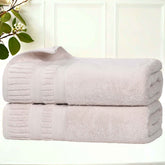 Zero Twist Cotton Medium Weight Soft Bath Towel Set of 2