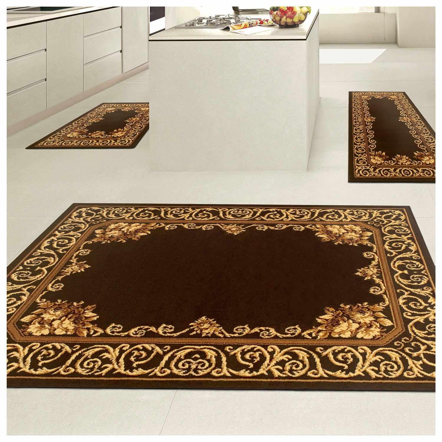 Victorian Inspired Oriental Elton Or Freyberg 3 Piece Area Rug Set