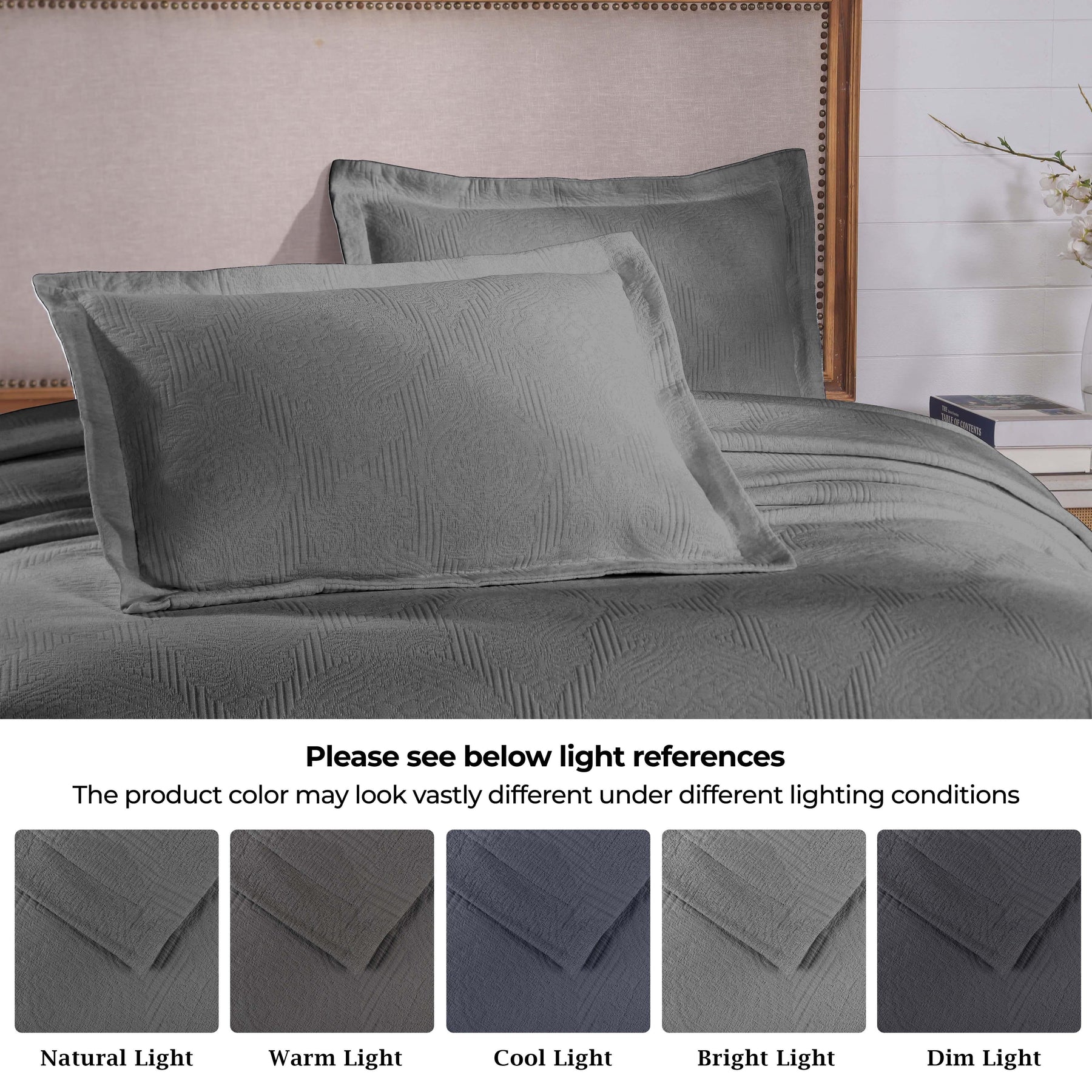 Victory Cotton Matelasse Scrolling Medallion Airy Bedspread Set