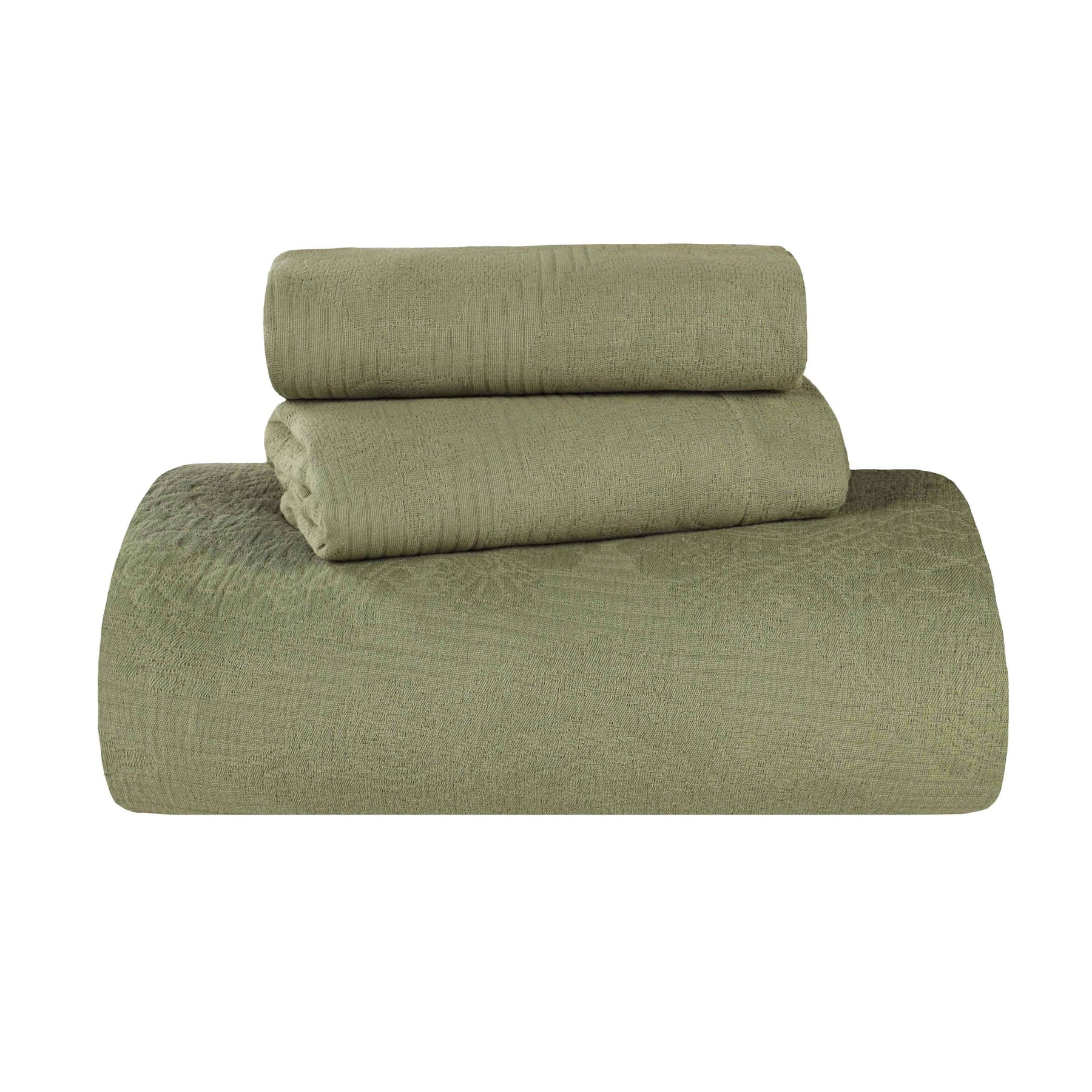 Victory Cotton Matelasse Scrolling Medallion Airy Bedspread Set