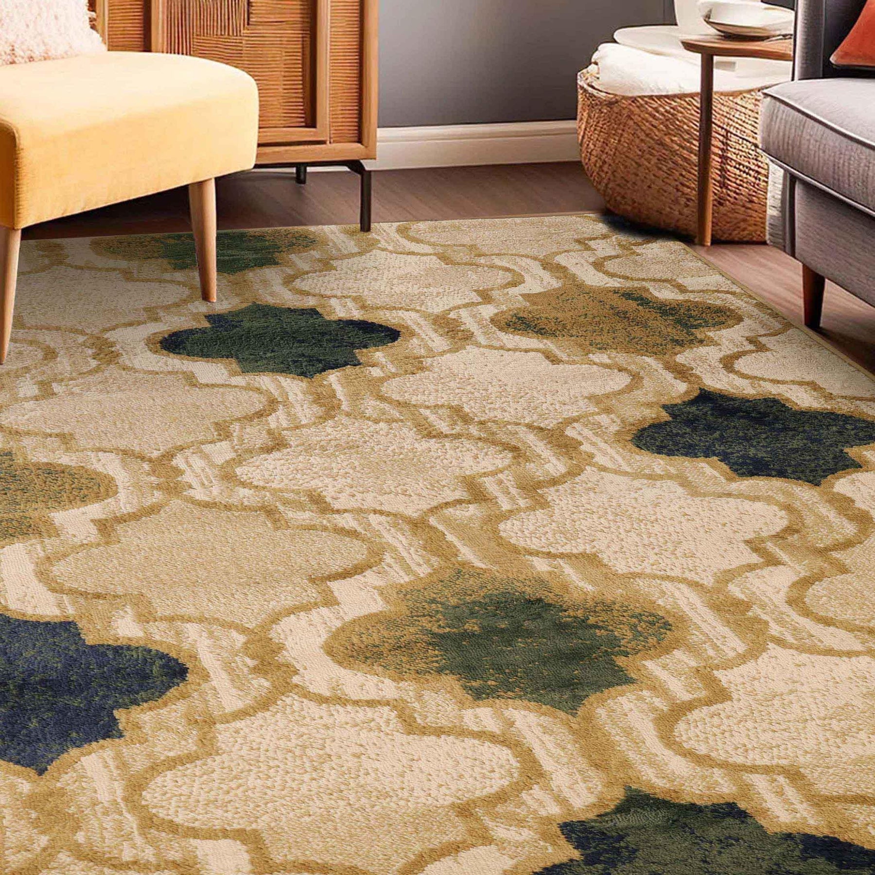 Viking Contemporary Geometric Trellis Indoor Area Rug or Runner