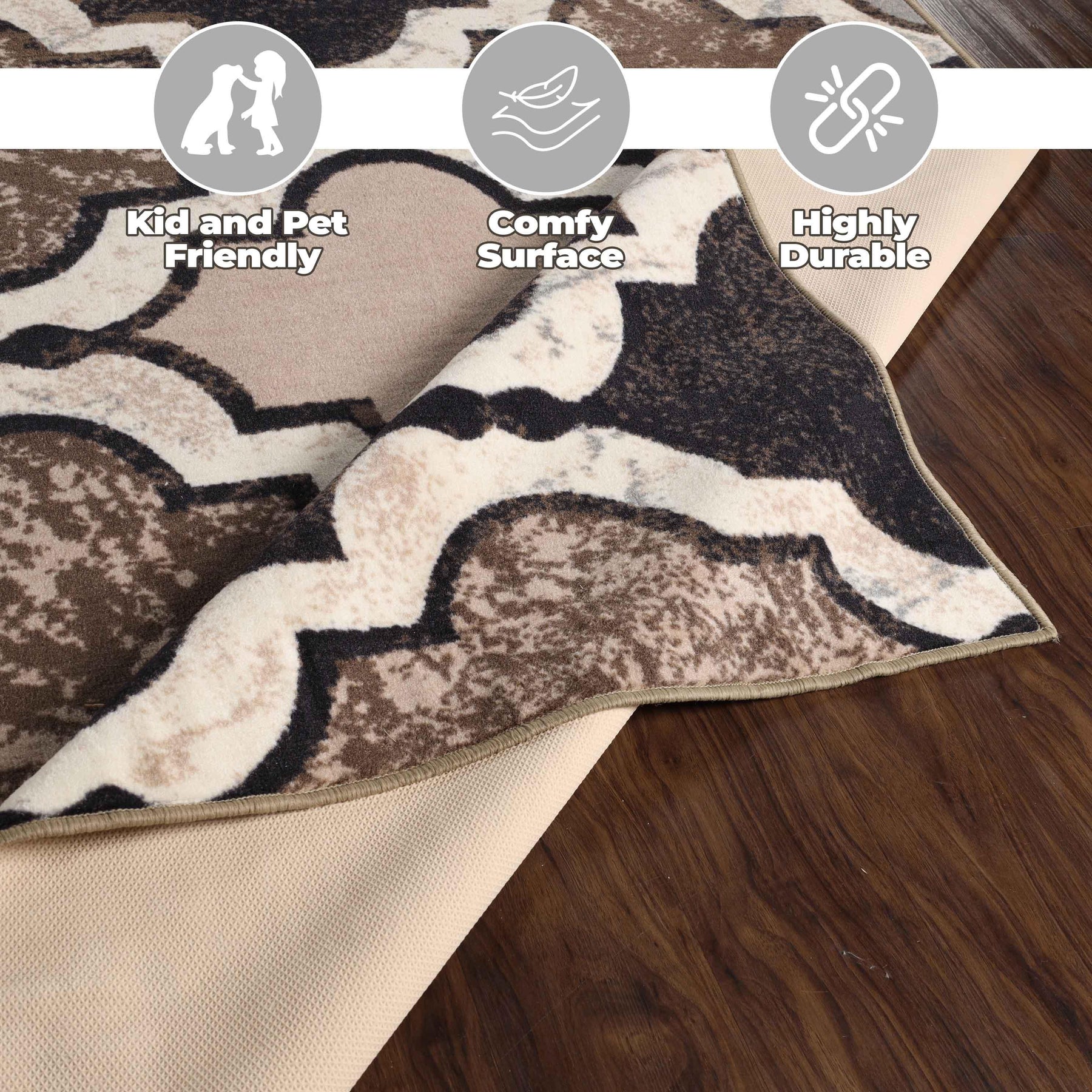 Viking Contemporary Geometric Trellis Indoor Area Rug or Runner