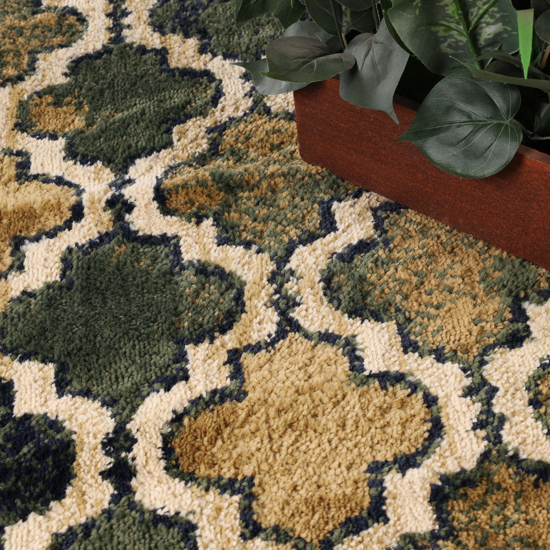Viking Contemporary Geometric Trellis Indoor Area Rug or Runner