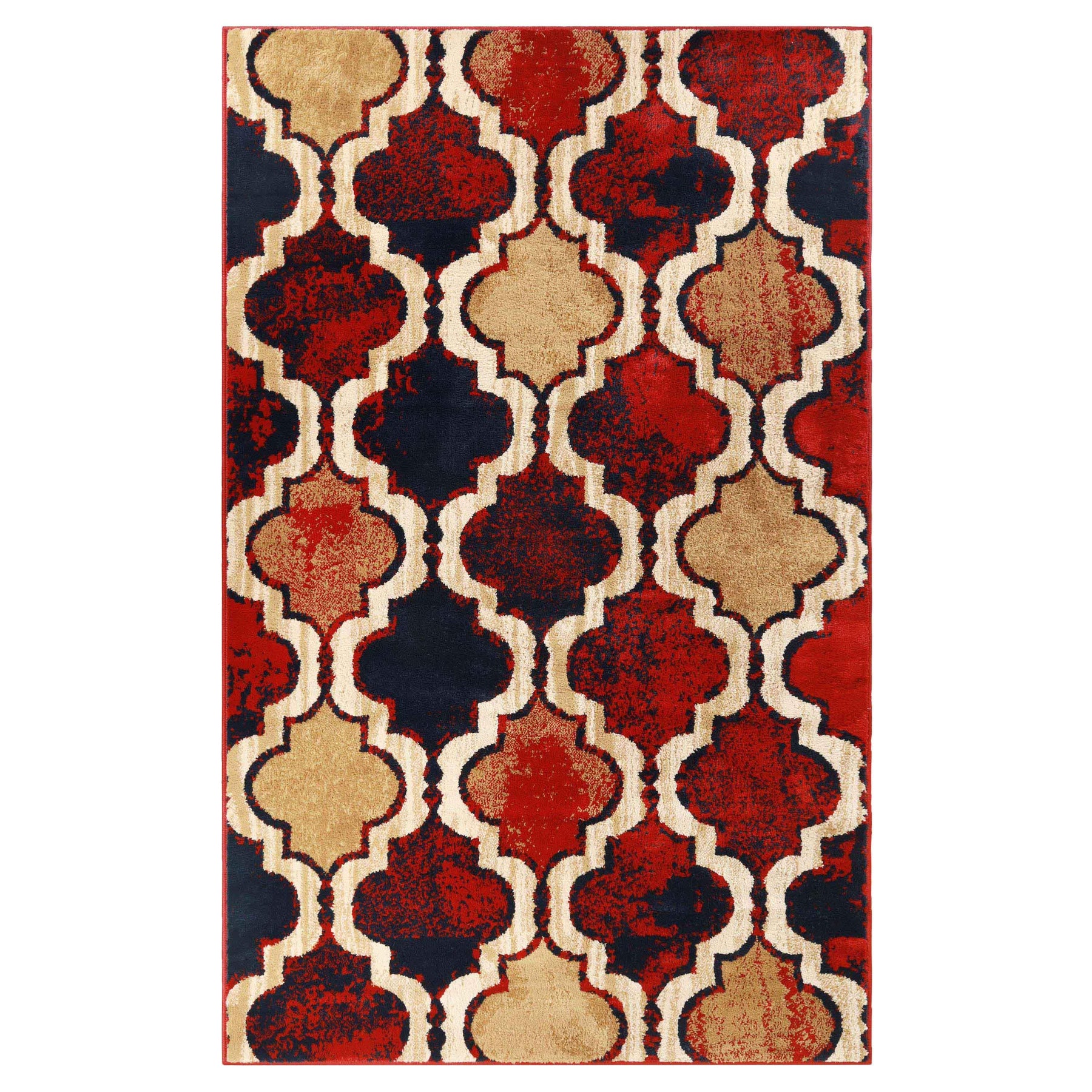 Viking Contemporary Geometric Trellis Indoor Area Rug or Runner