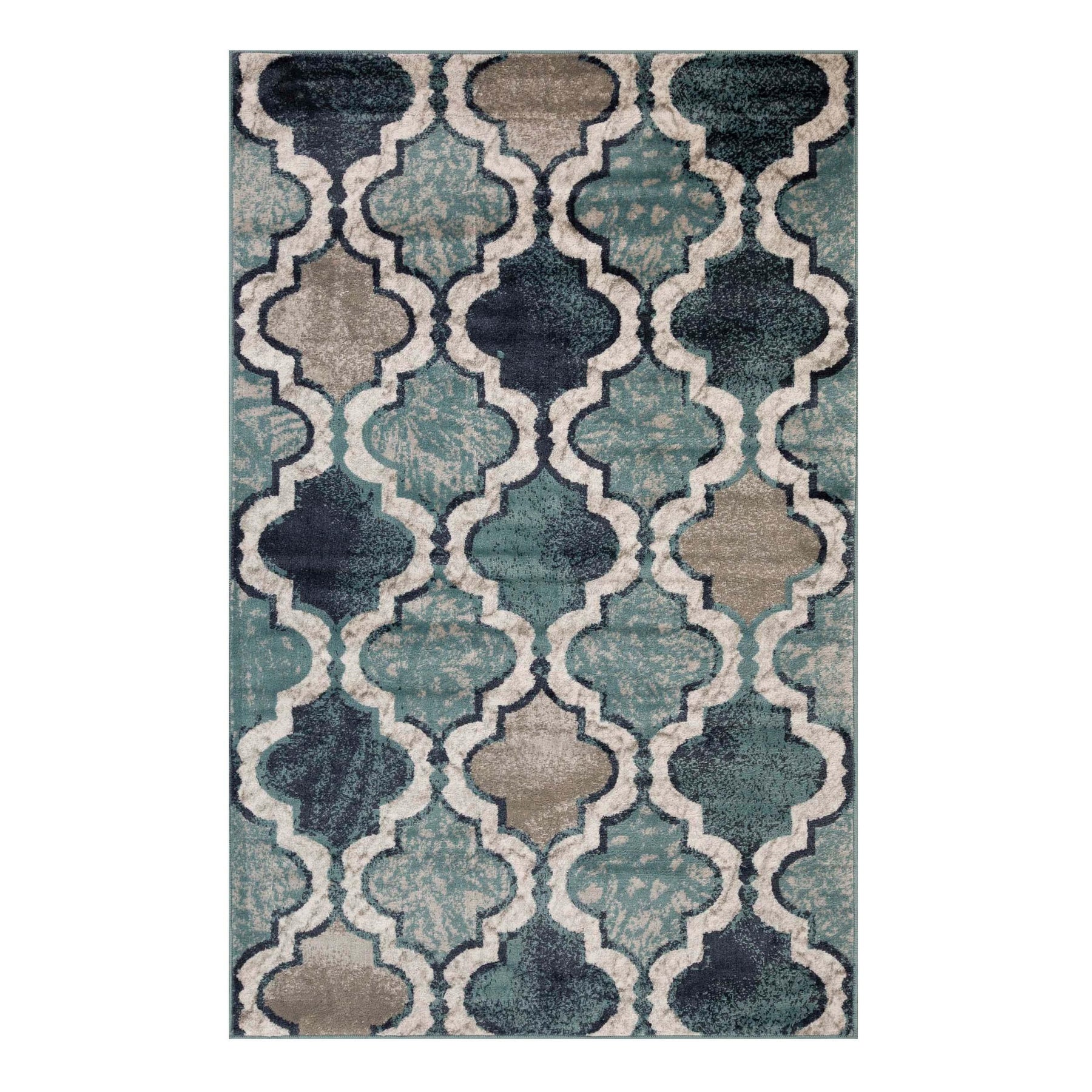 Viking Contemporary Geometric Trellis Indoor Area Rug or Runner