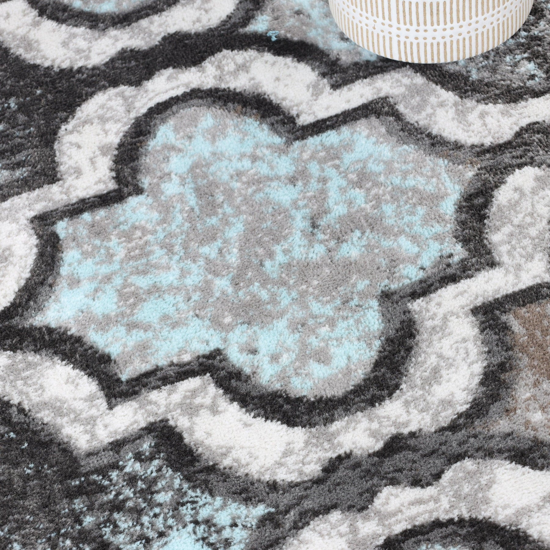 Viking Contemporary Geometric Trellis Indoor Area Rug or Runner