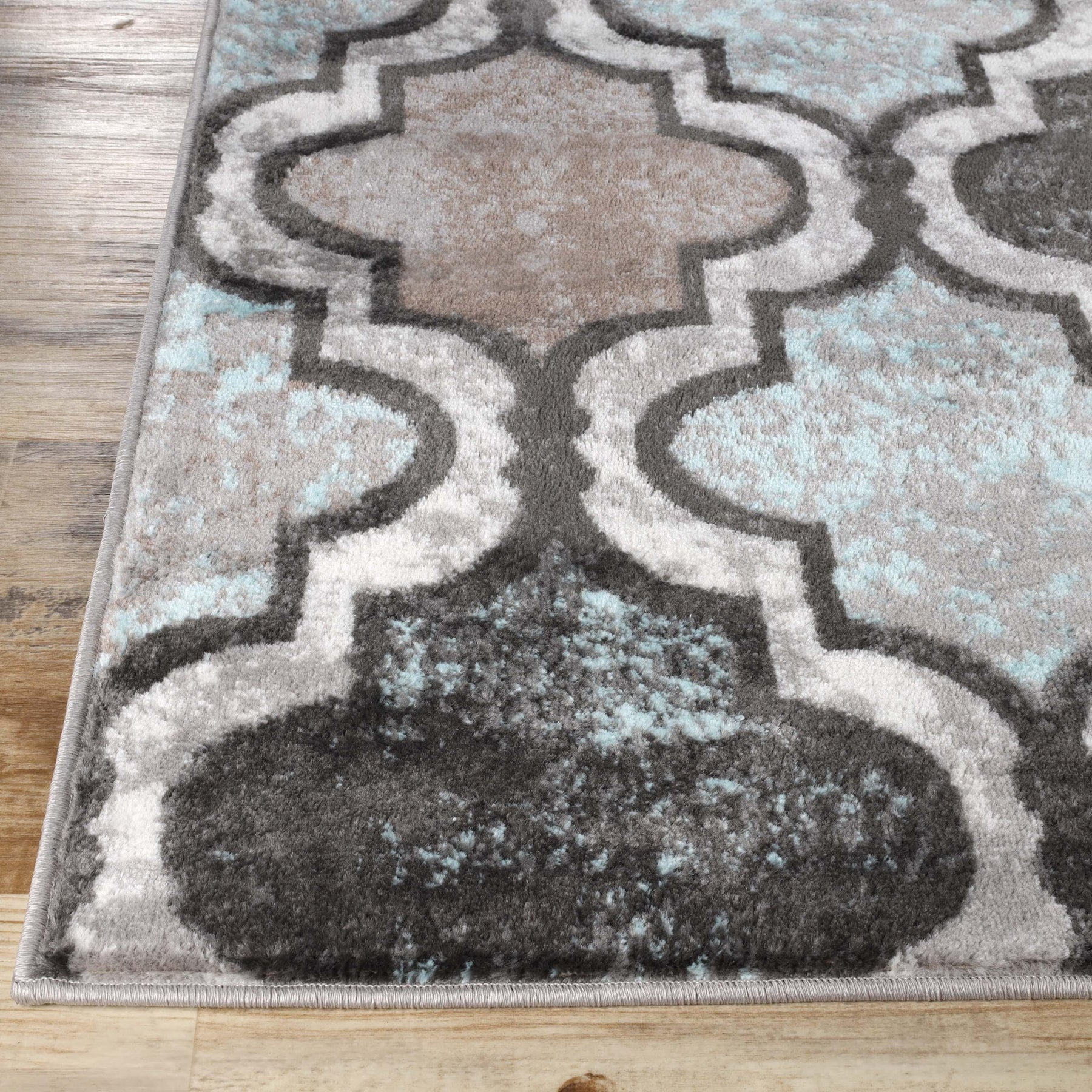 Viking Contemporary Geometric Trellis Indoor Area Rug or Runner