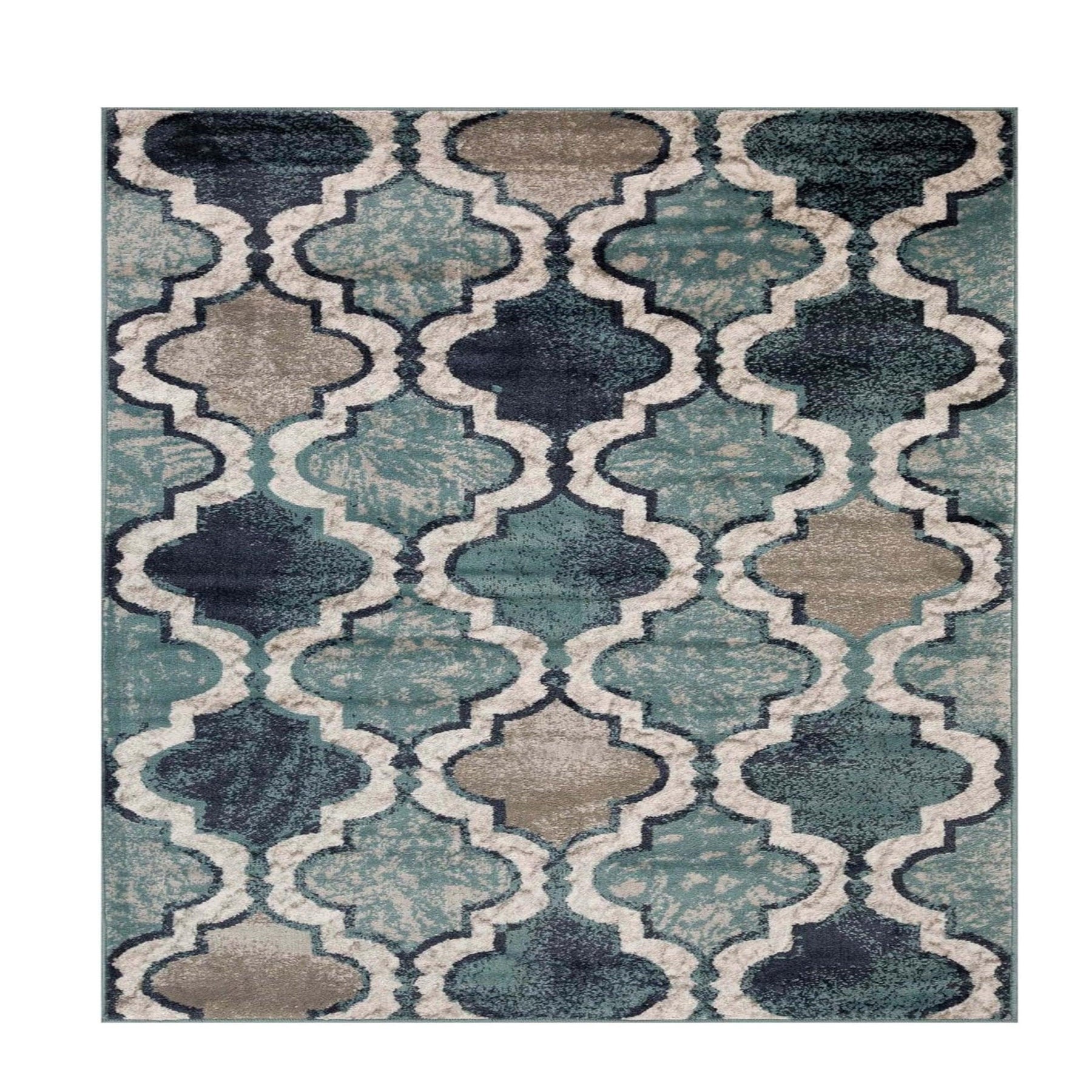 Viking Contemporary Geometric Trellis Indoor Area Rug or Runner