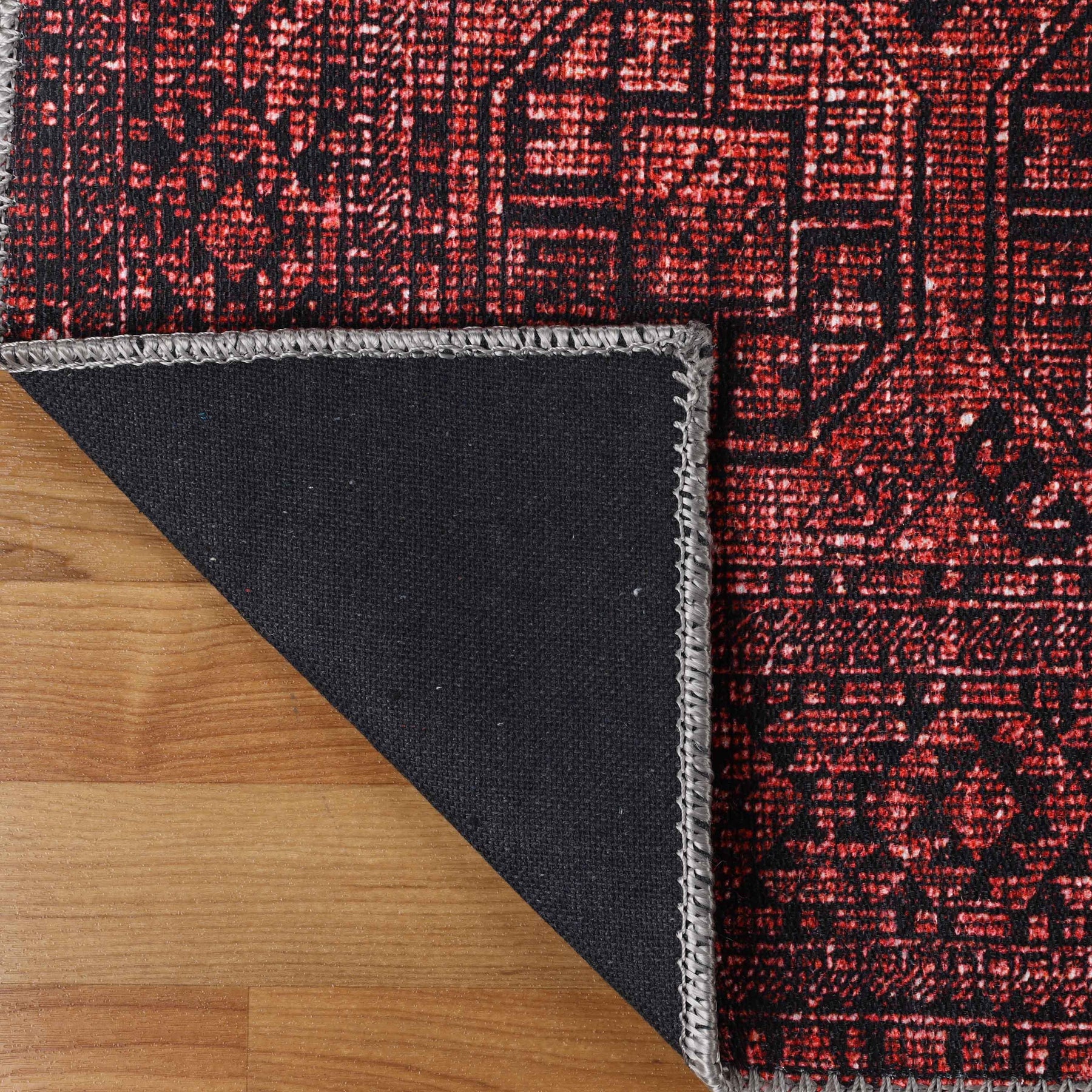 Vintage Oriental Geometric Power-Loomed Indoor Area Rug