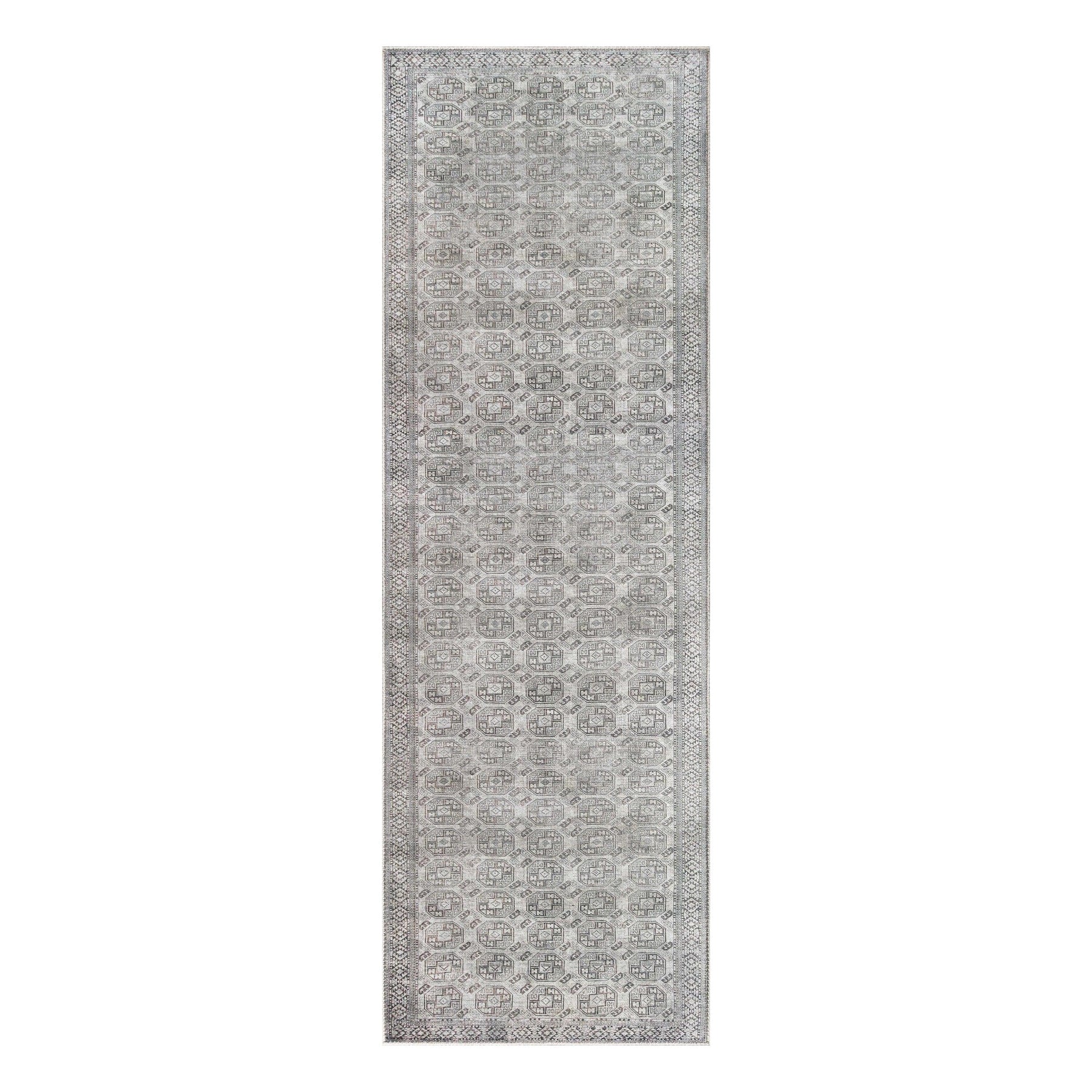 Vintage Oriental Geometric Power-Loomed Indoor Area Rug