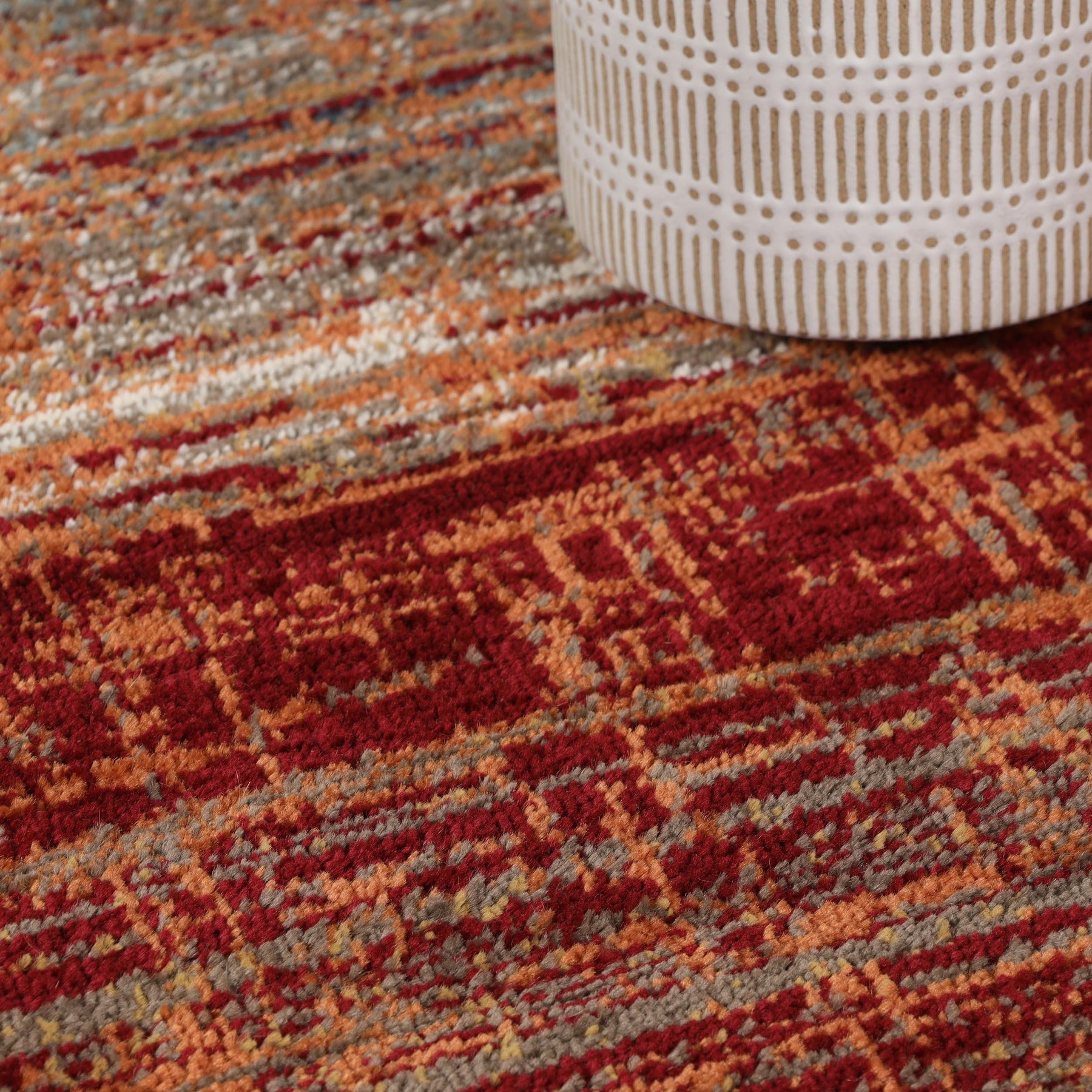 Vista Vintage Artistic Striped Lines Indoor Area Rug or Runner Rug