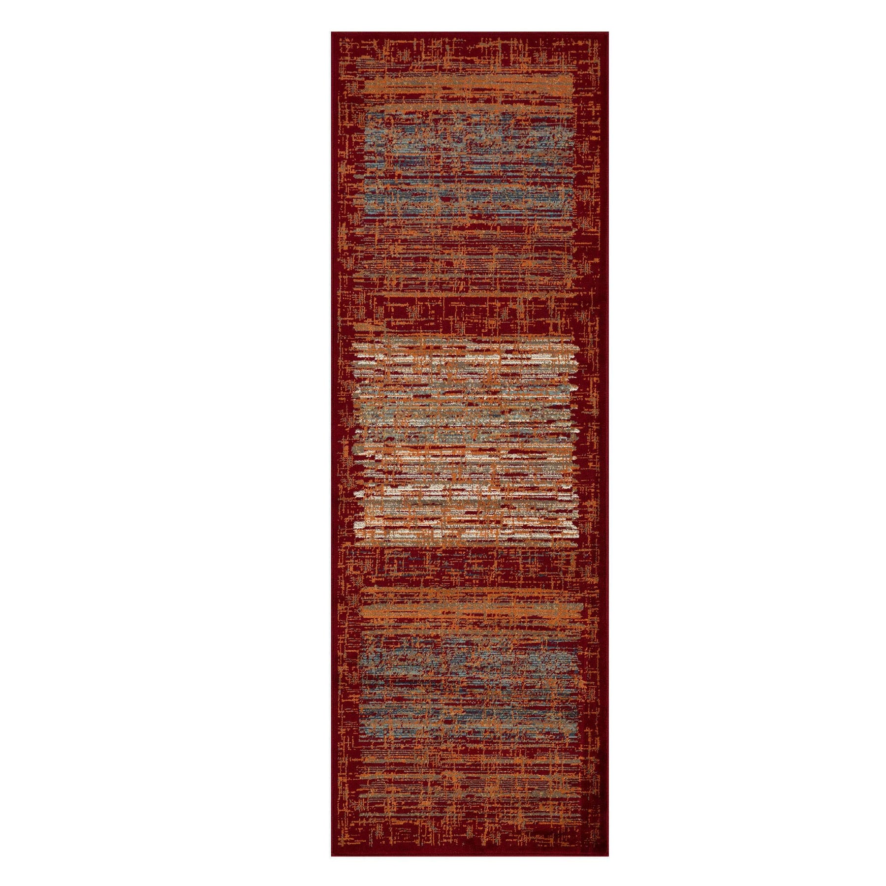 Vista Vintage Artistic Striped Lines Indoor Area Rug or Runner Rug