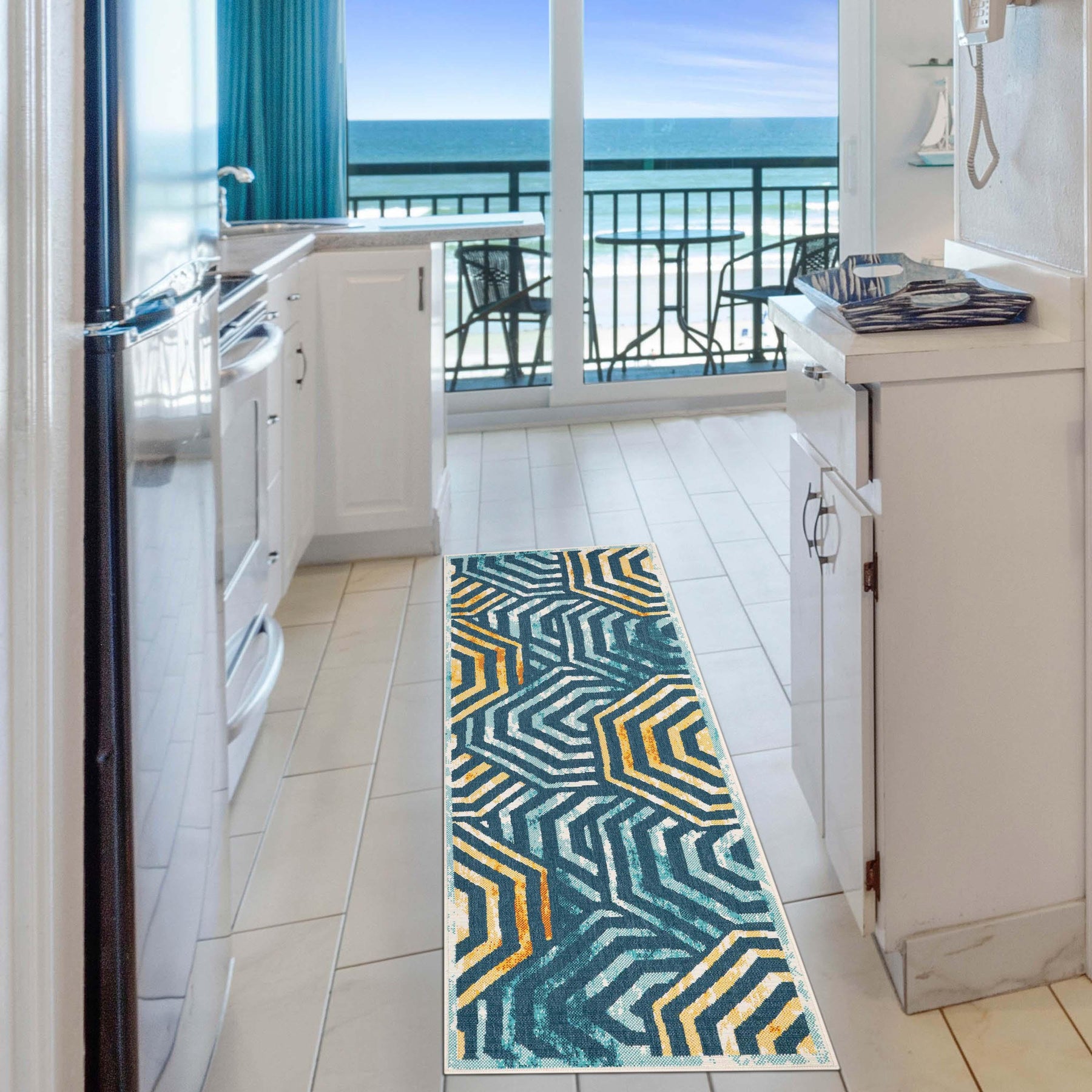 Waimea Geometric Coastal Rugs Indoor Outdoor Area Rug