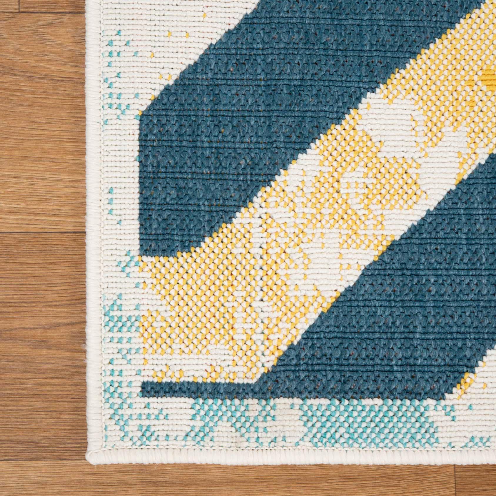 Waimea Geometric Coastal Rugs Indoor Outdoor Area Rug