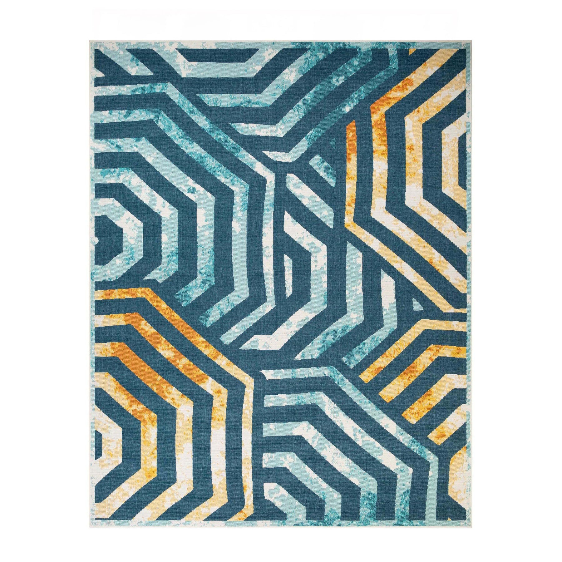 Waimea Geometric Coastal Rugs Indoor Outdoor Area Rug