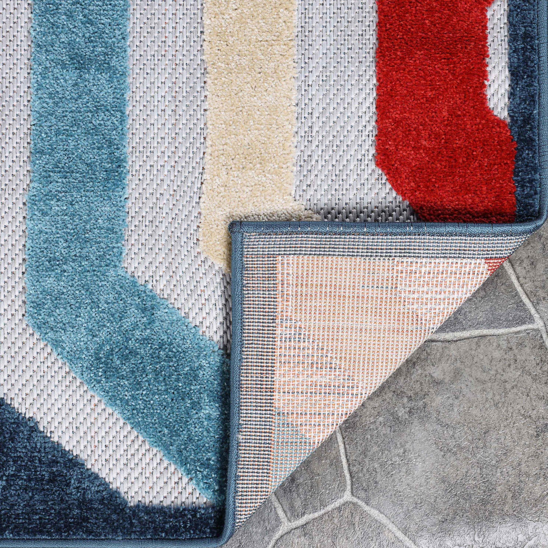 Waimea Geometric Coastal Rugs Indoor Outdoor Area Rug