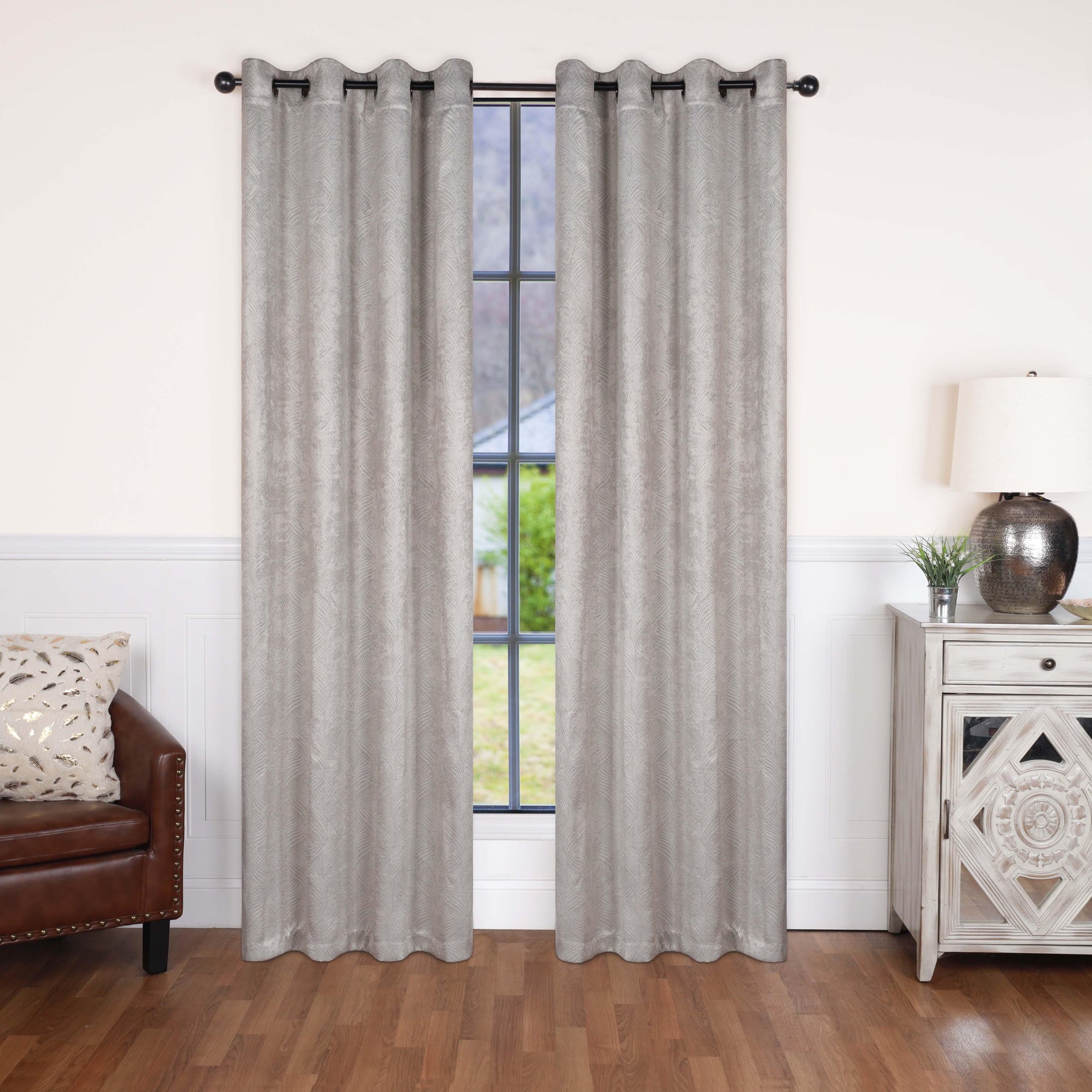Waverly Geometric Washable Room Darkening Blackout Curtains, Set of 2
