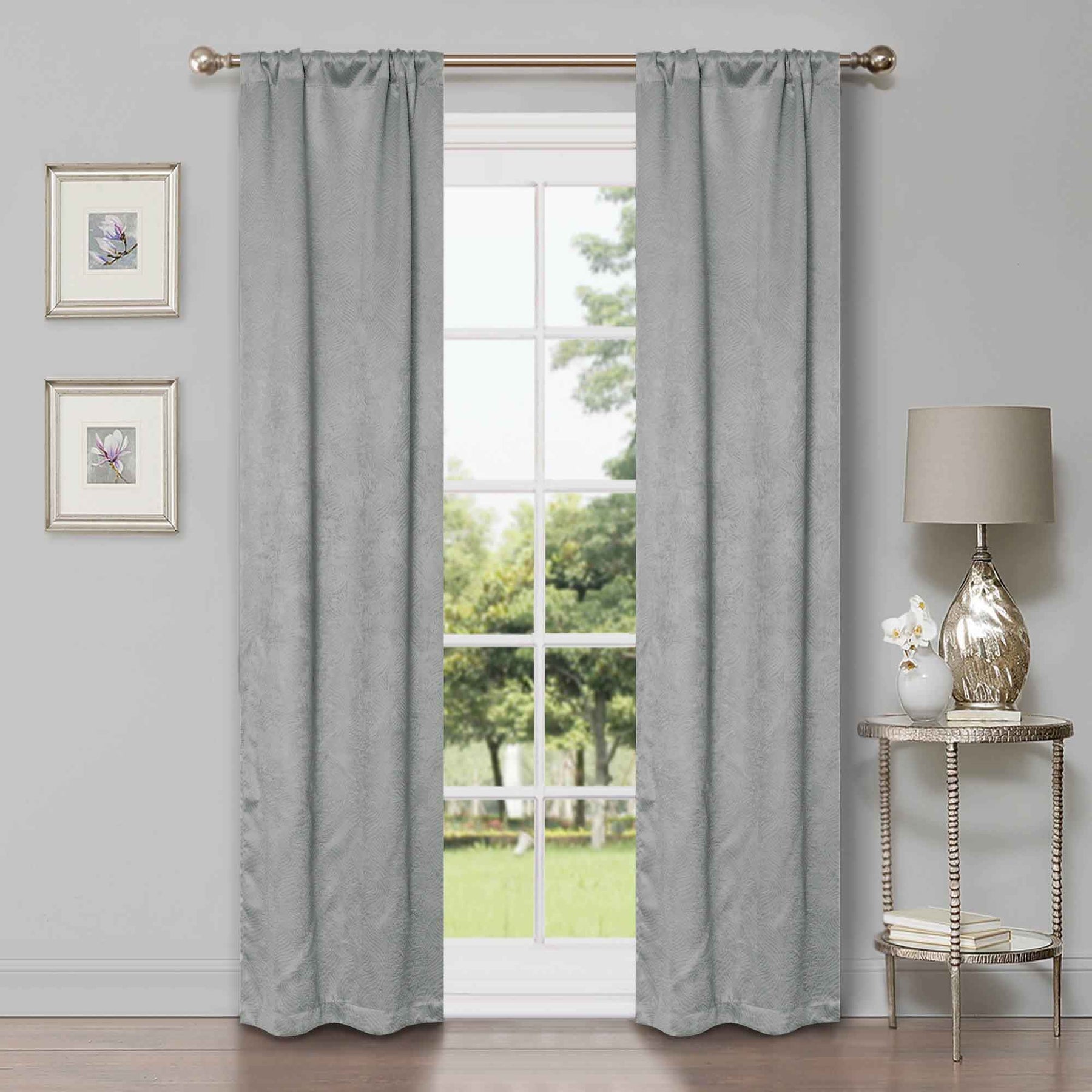 Waverly Geometric Washable Room Darkening Blackout Curtains, Set of 2