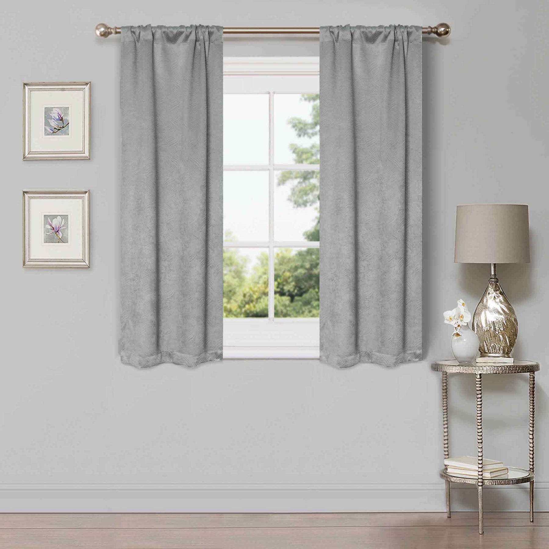 Waverly Geometric Washable Room Darkening Blackout Curtains, Set of 2