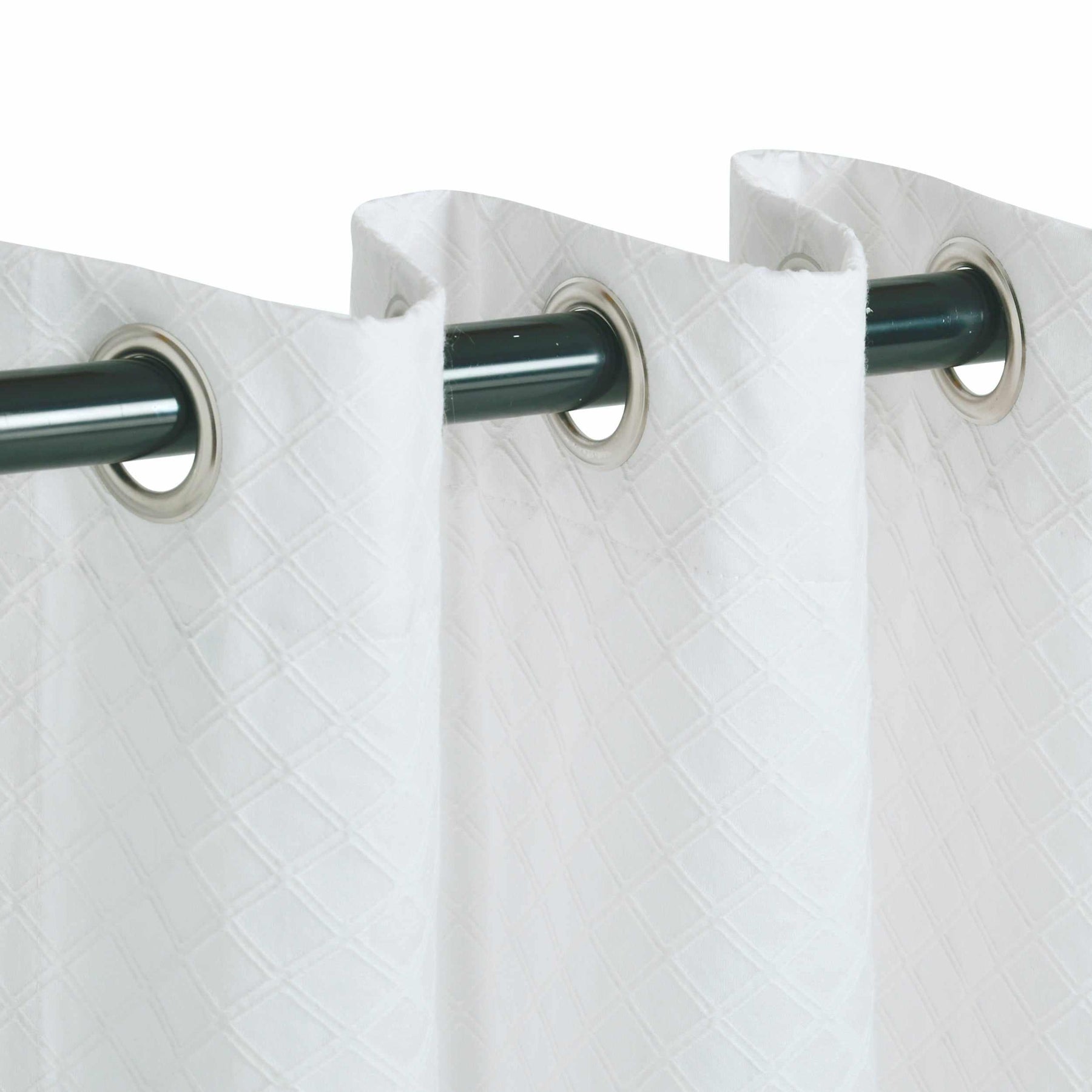 Westview Diamond Trellis Jacquard 2-Piece Grommet Curtain Panel Set