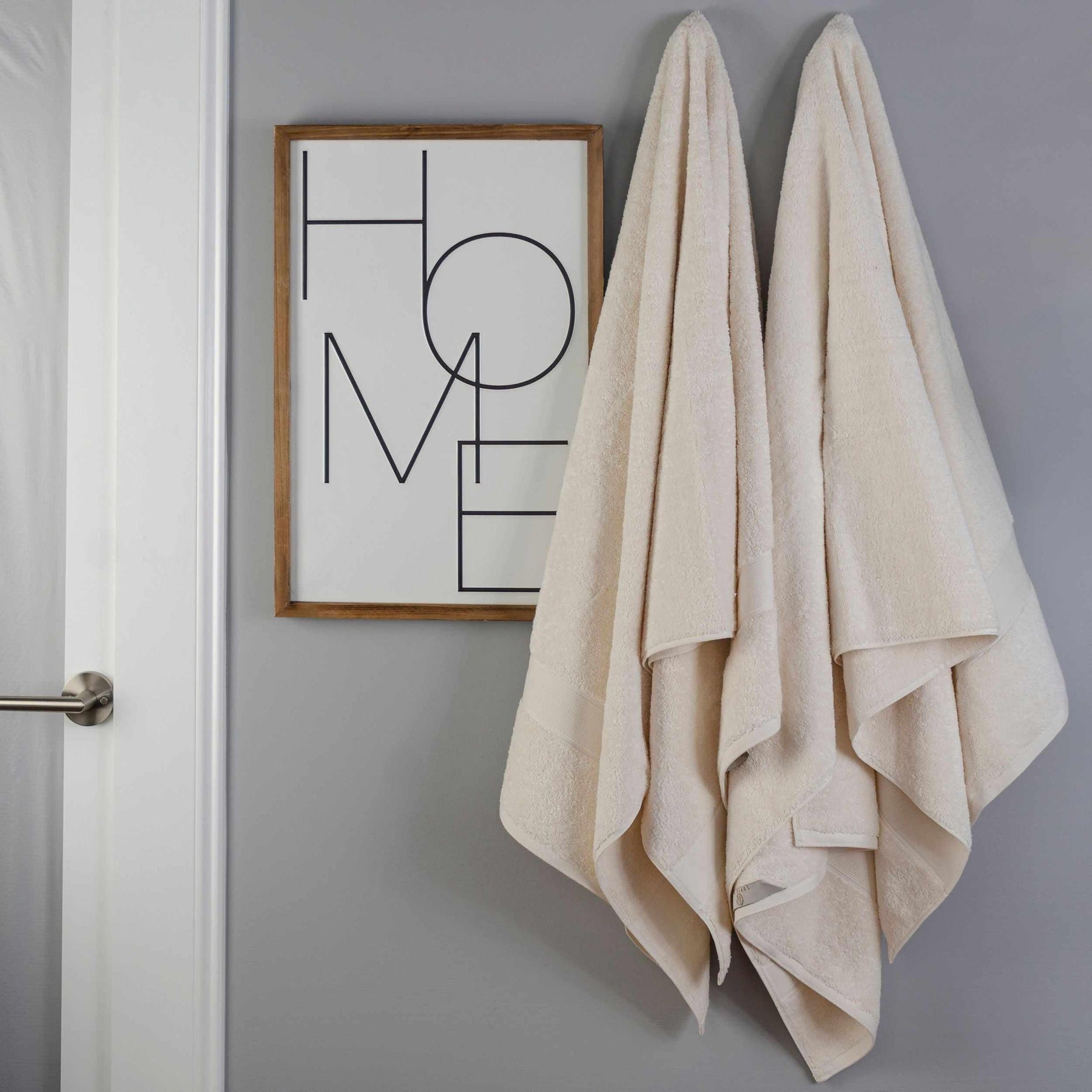 Organic Solid 650 GSM 2 Pieces Bath Sheet Set